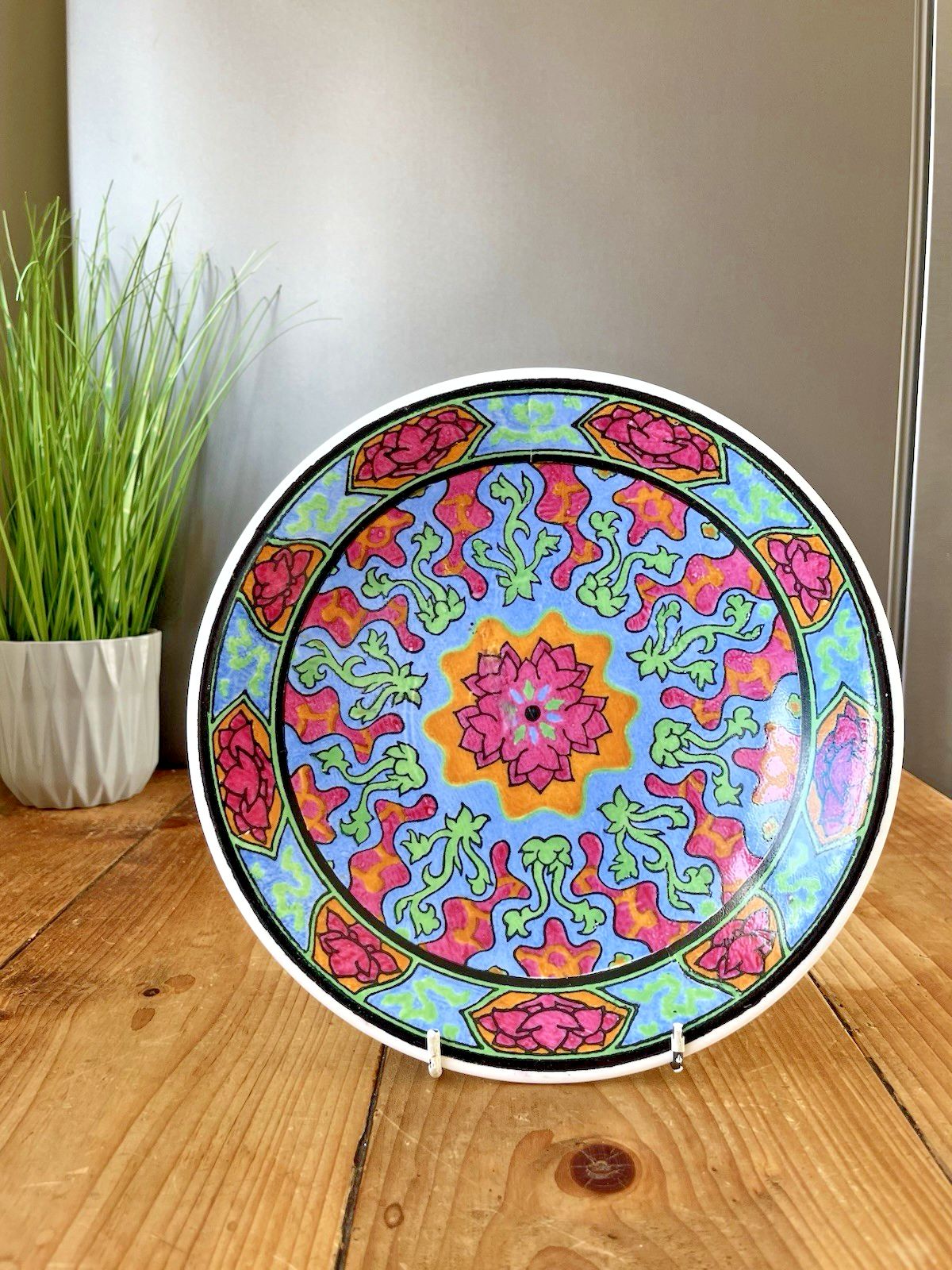 Antique Art Deco Royal Doulton Floral Rosette Iznik Geometric E Series Bowl Dish photo 60.0