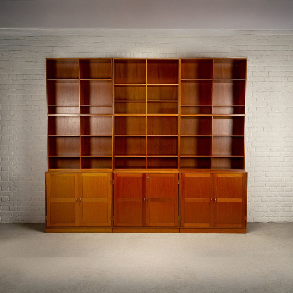 Large Set Of Modular Teak Bookshelves By Christian Hvidt For Søborg Møbler, Denmark, 1960s