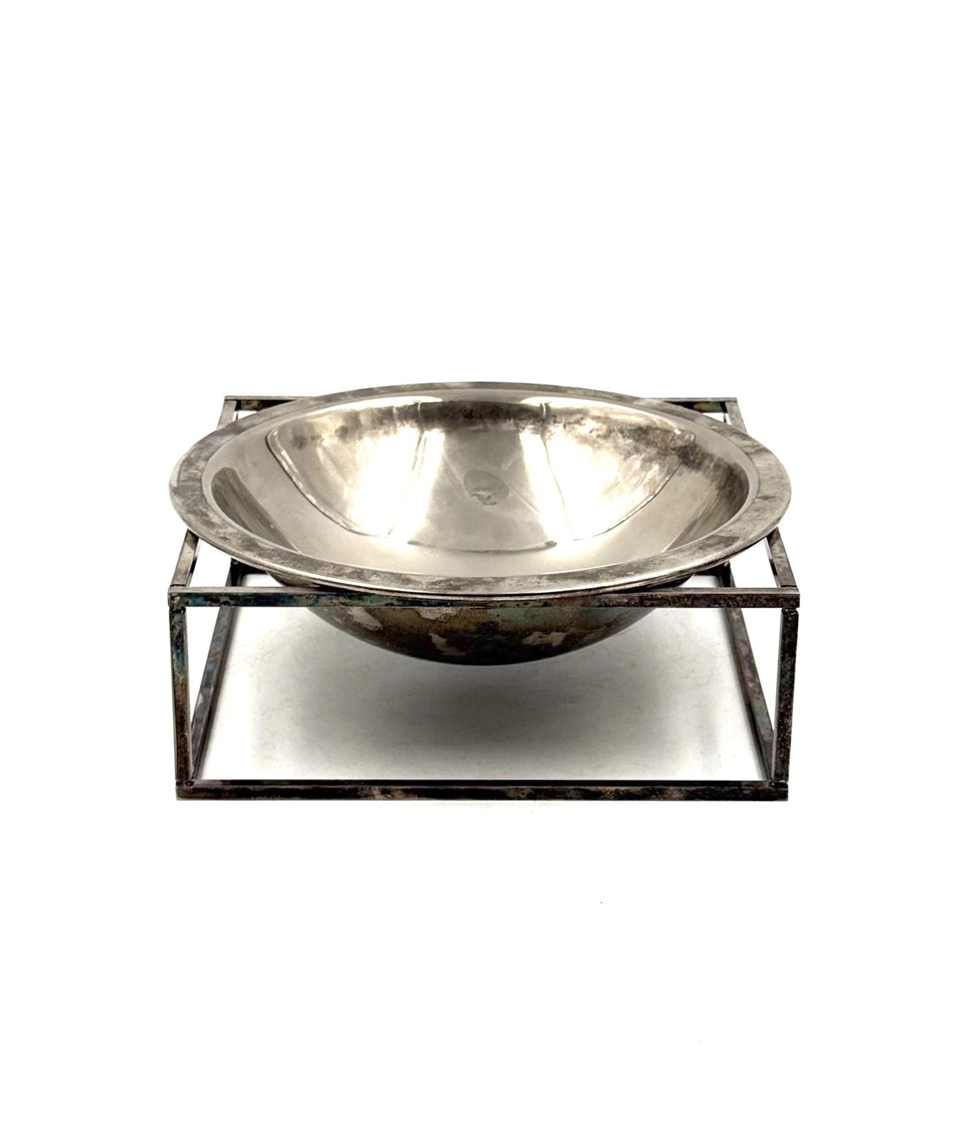 photo buy Mid Century Modern Silver Plated Bowl / Vide Poche, Pm Italy 1970s