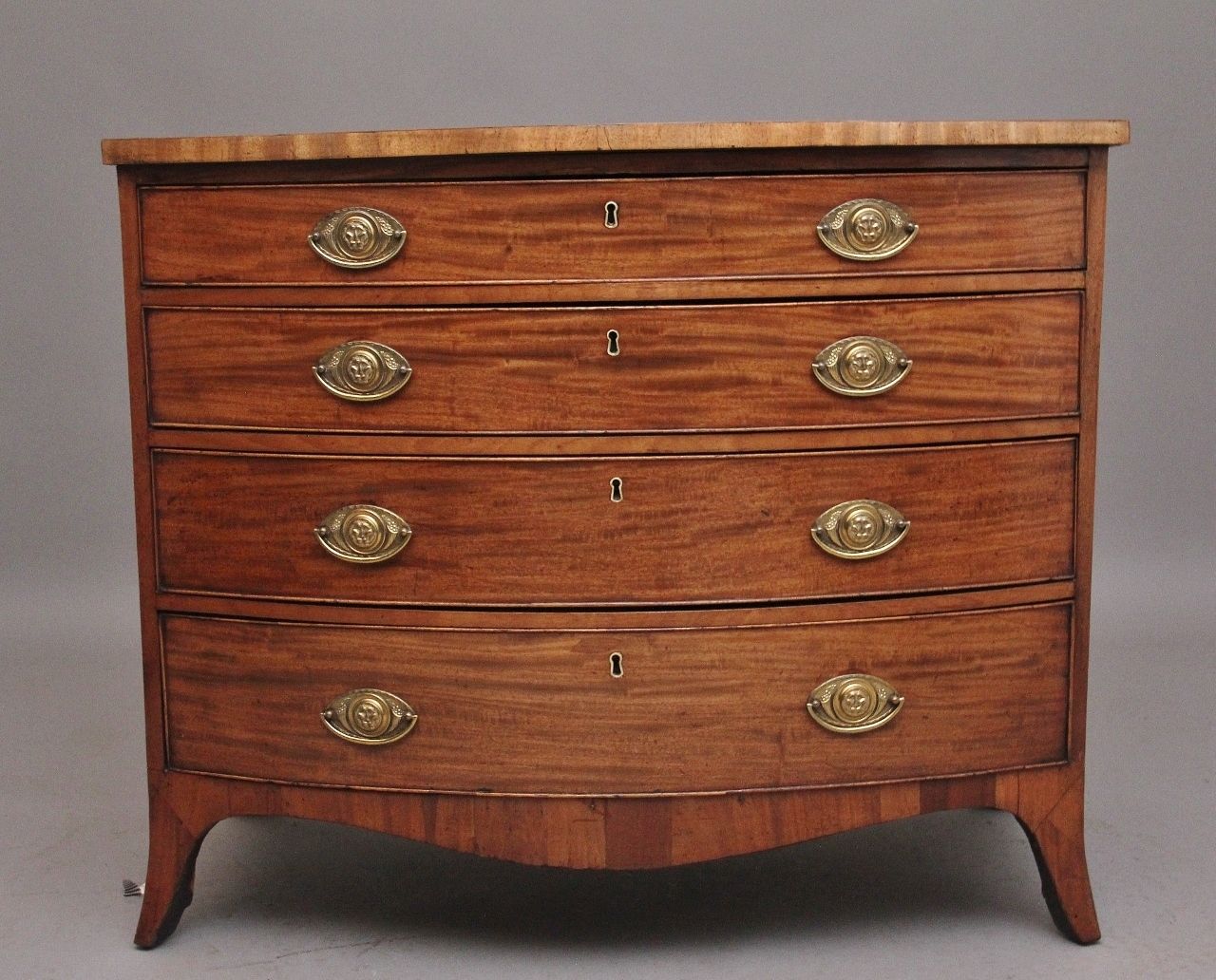 19th Century Mahogany Bowfront Chest