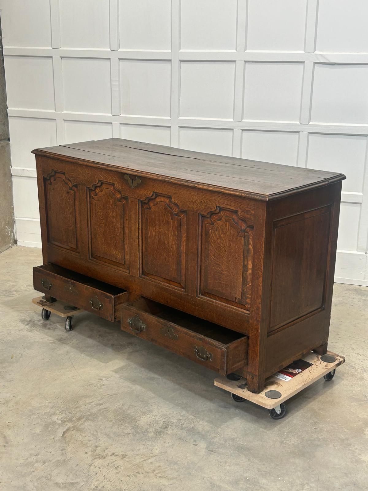 Georgian 18th Century Oak Coffer/Drawer X2 English. photo Furniture
