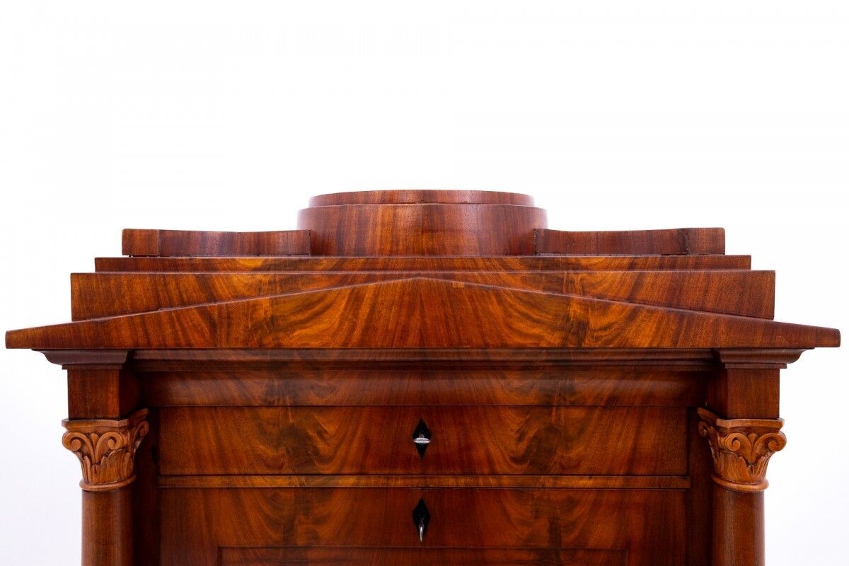 photo vintage Biedermeier Secretary, Western Europe, Around 1840. After Renovation.
