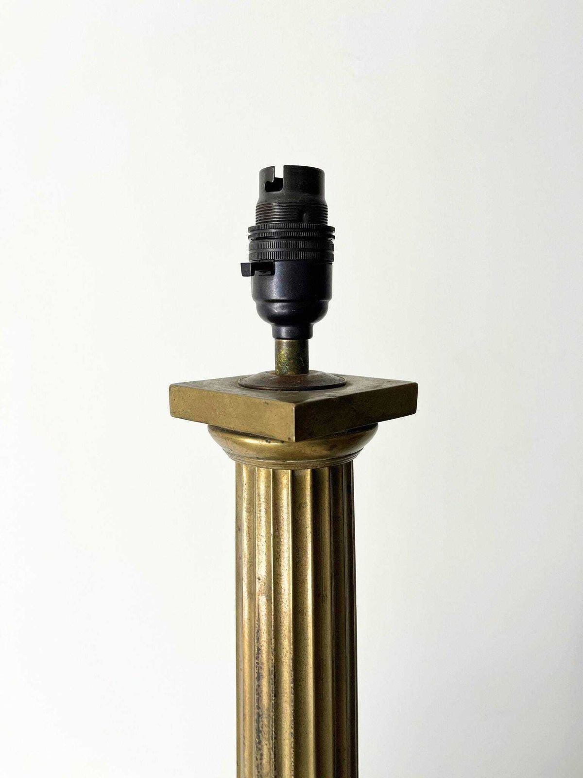 Minimalist Brass Column Lamp With A Stylised Geometric Form, Rewired And Pat Tested, 20th Century Accent Light photo 1250.0