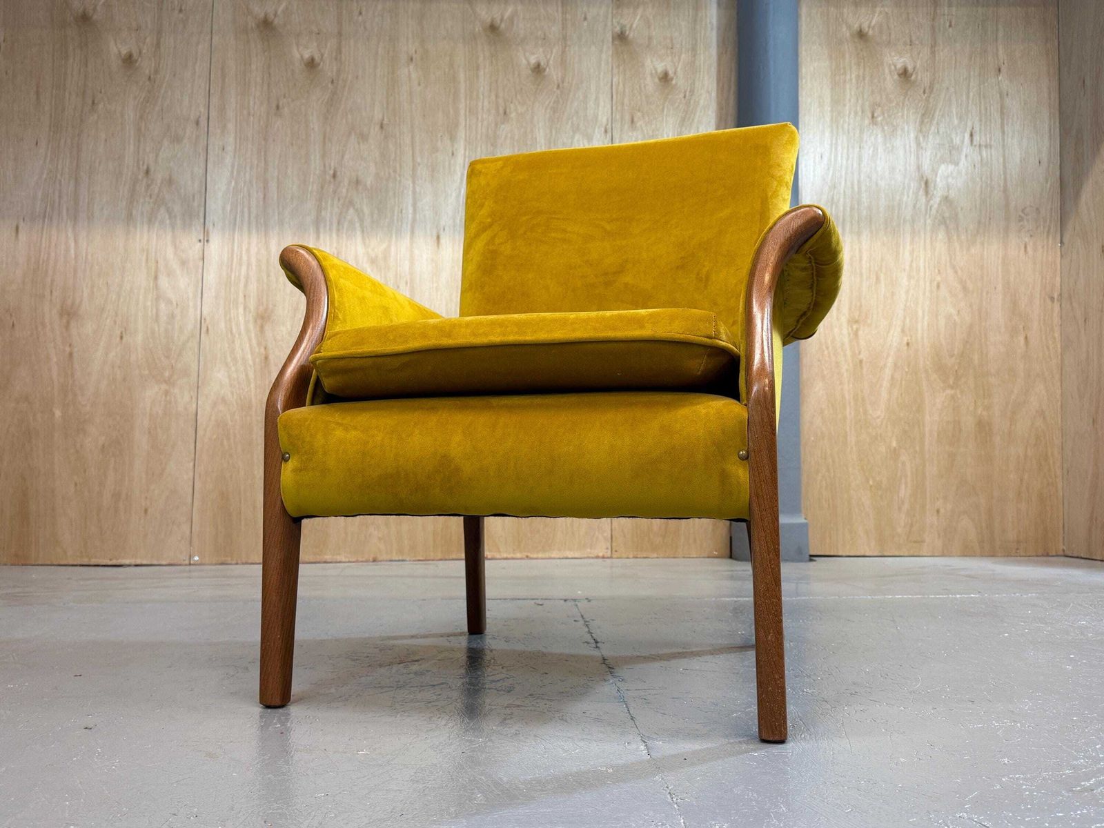 Parker Knoll Beautiful Froxfield Armchair In Mustard Velvet Fabric.. Fully Refurbished & Restored.. photo for sale
