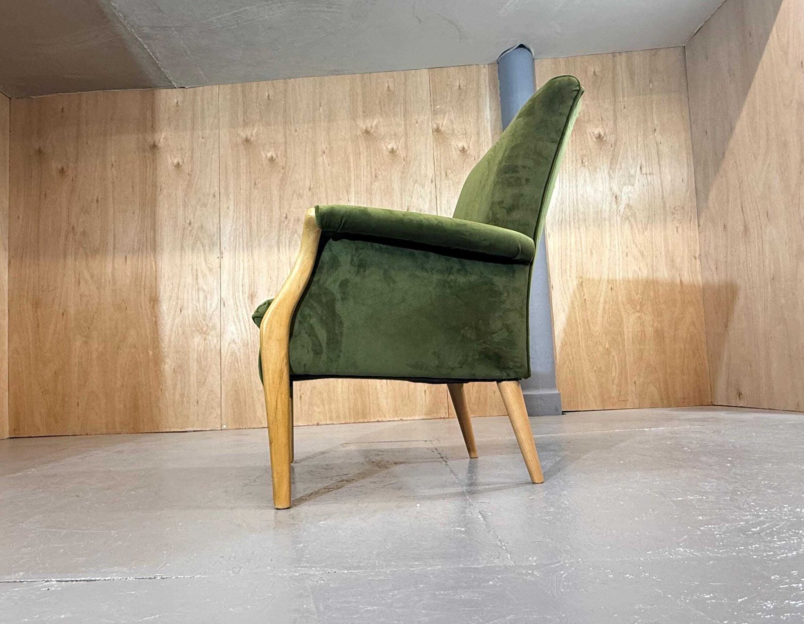 Parker Knoll Beautiful Froxfield Armchair In Forest Green Velvet Fabric.. Fully Refurbished & Restored. photo furniture