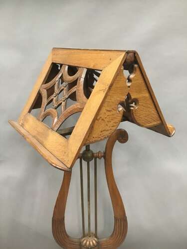 Impressive Mid C19th Unusual Oak Duet Stand / Lectern photo Home Decor