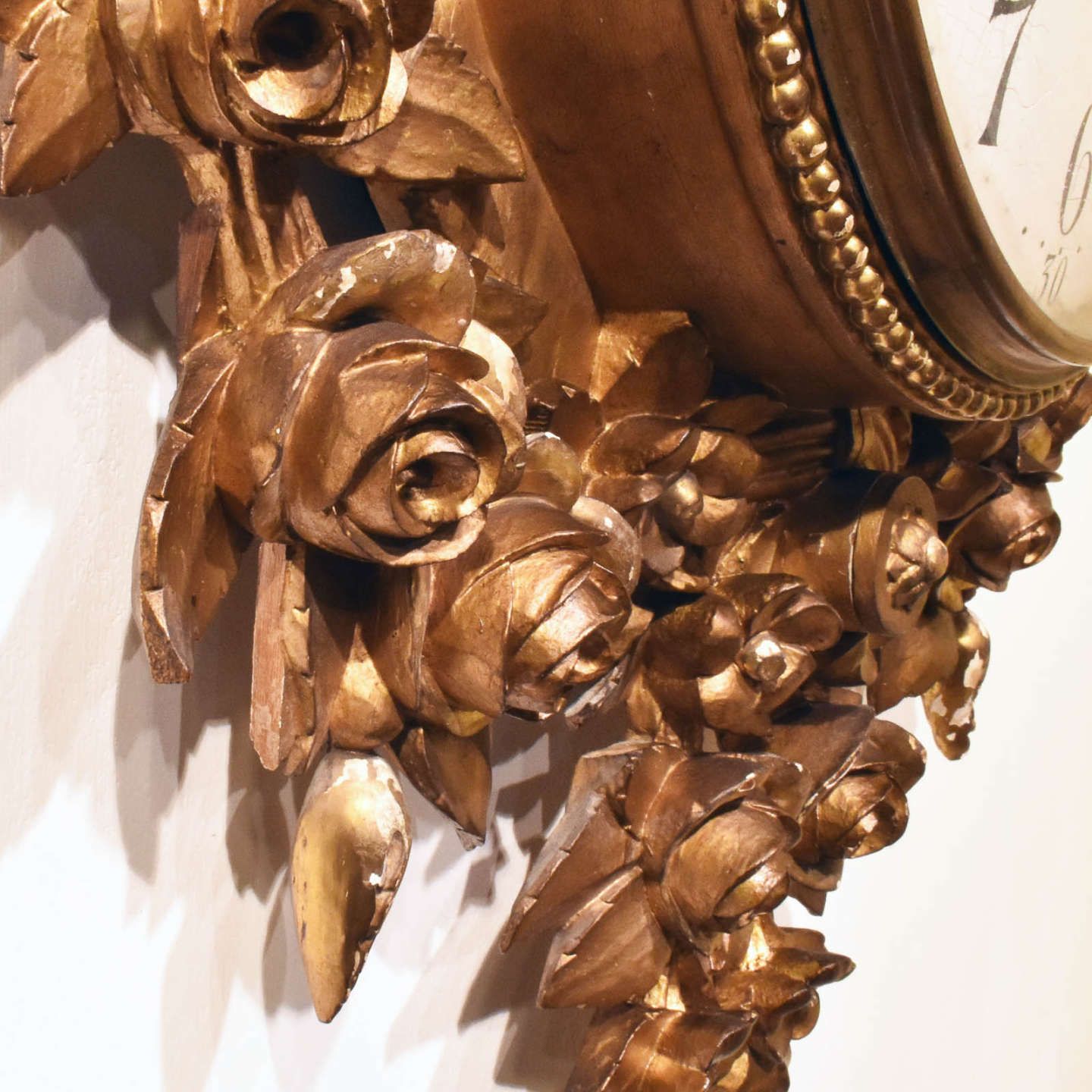 Giltwood Cartel Clock, 1800s, Antique photo 3050.0