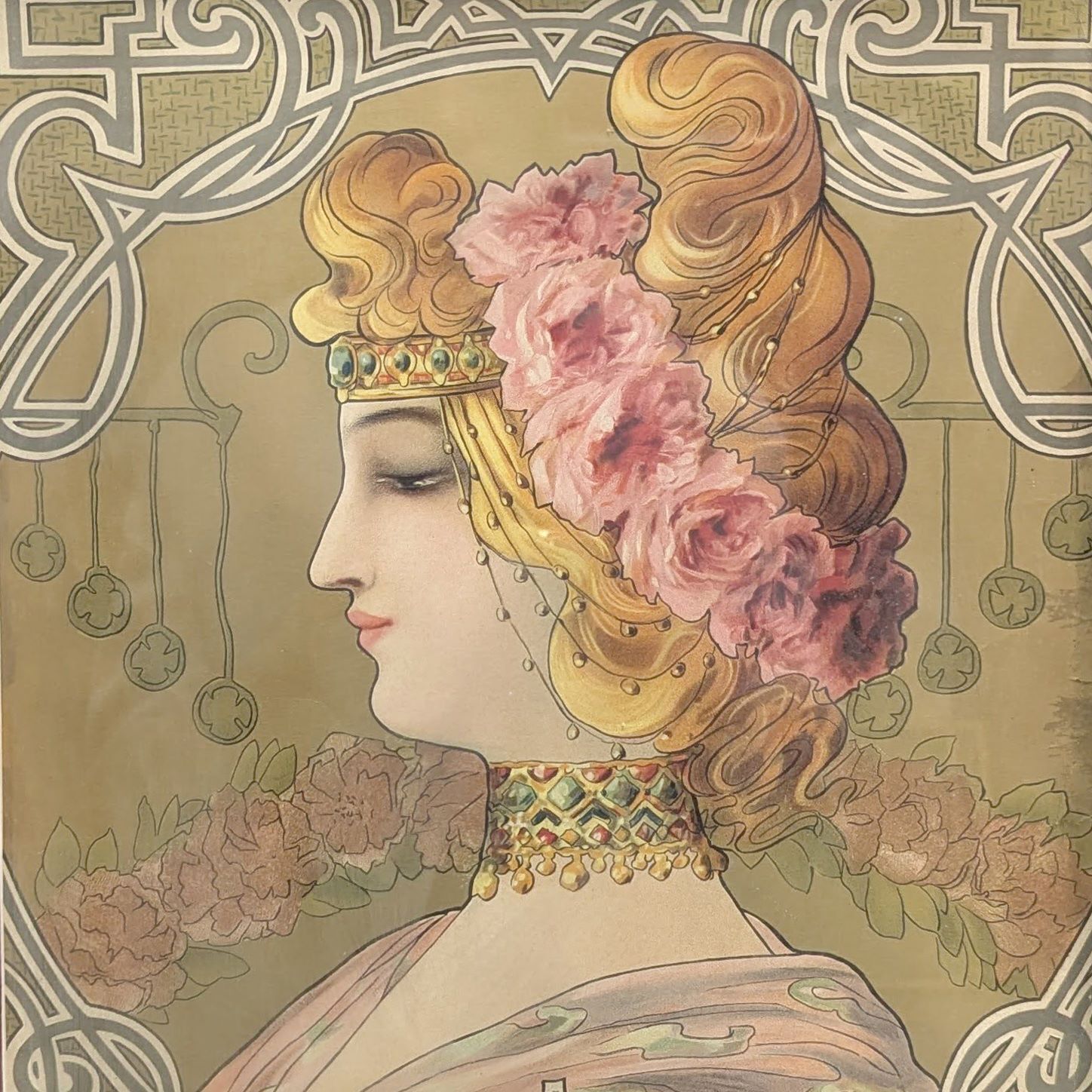 Art Nouveau Lithograph By Mary Golay photo furniture