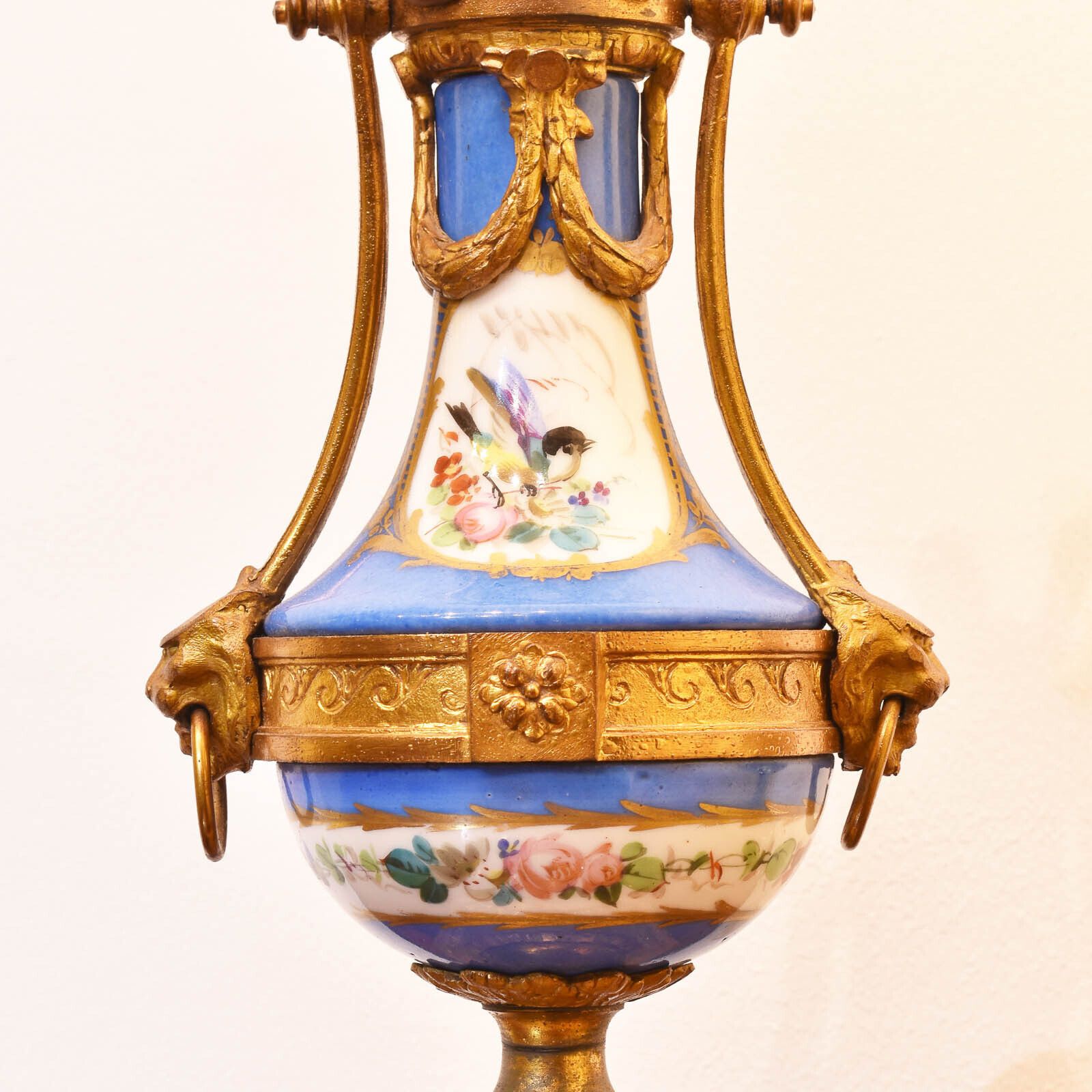 Sevres Panelled Clock With Garnitures photo Home Decor