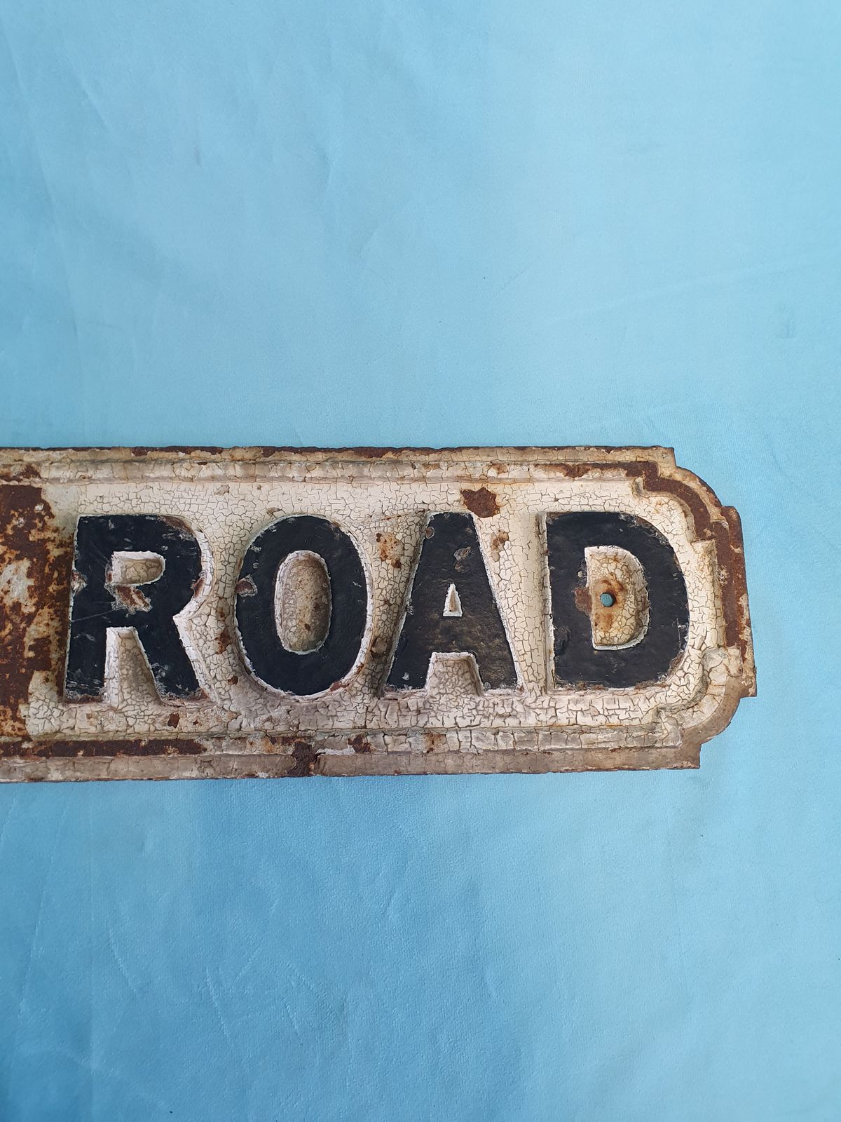 Late 19th Century Cast Iron Street Sign Jersey Road photo for sale