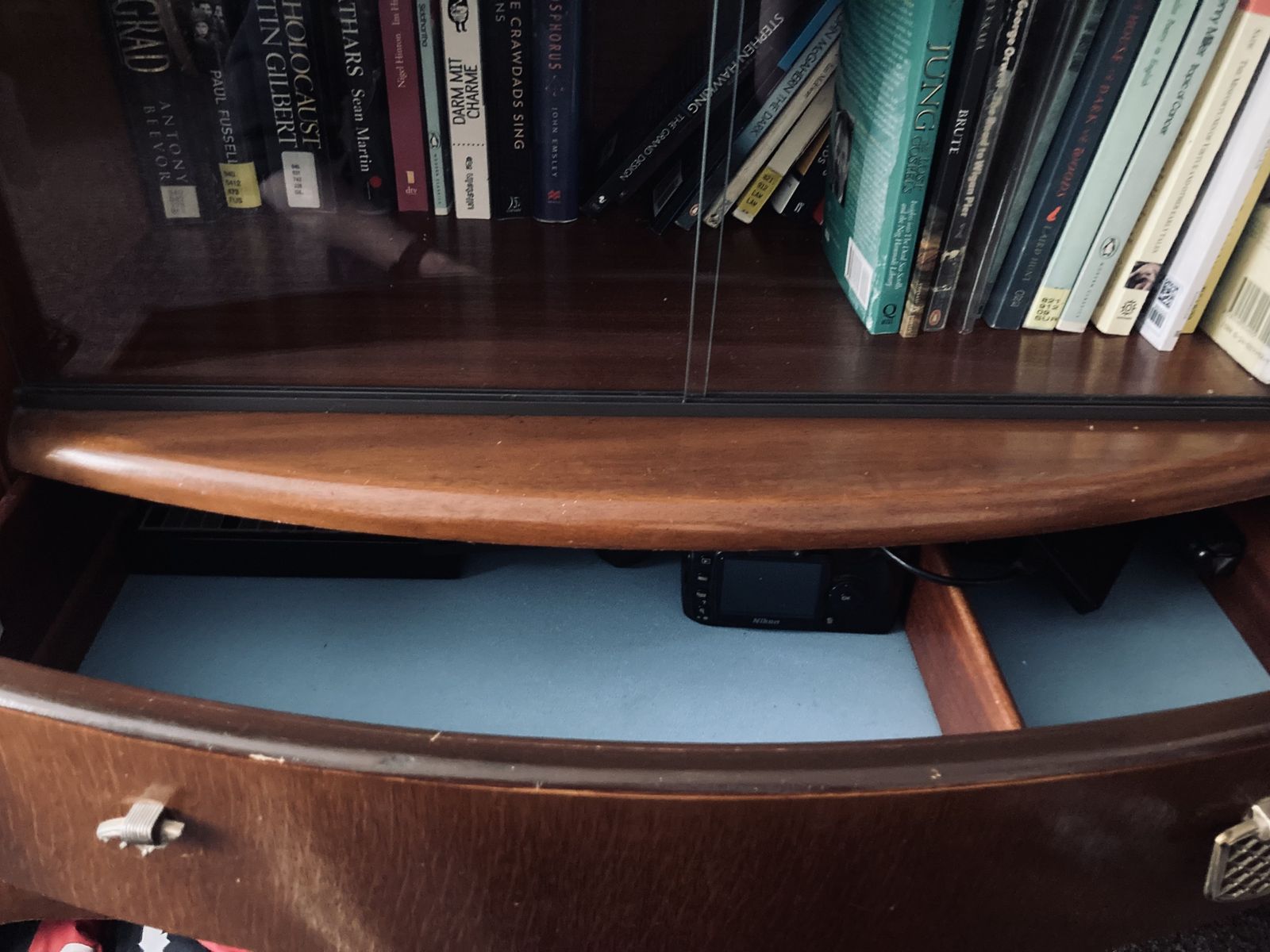 Harris Lebus Mahogany Sideboard Glass Doors Art Deco Mid Century photo Furniture