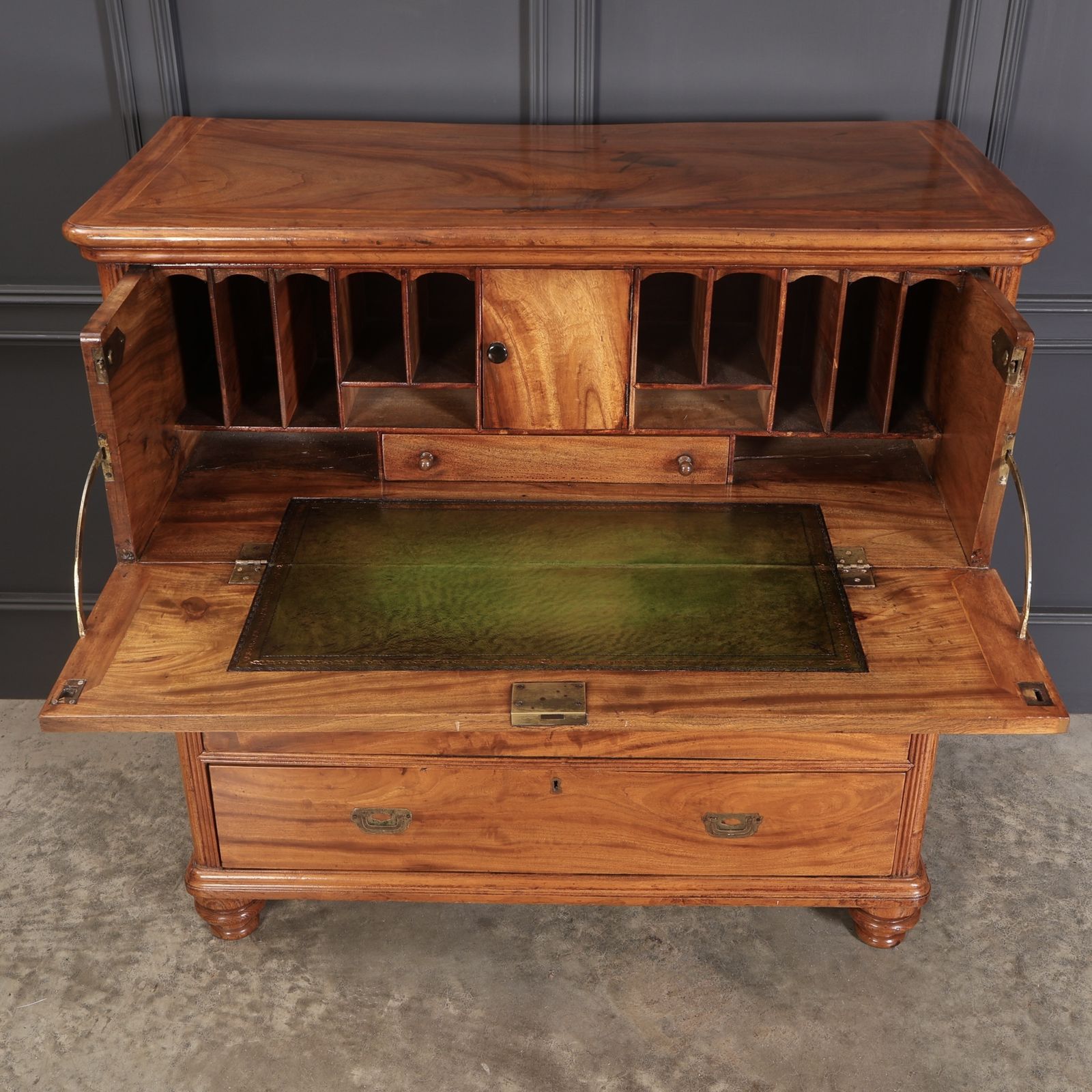 4485.0 Camphor Wood Military Campaign Secretaire Chest photo