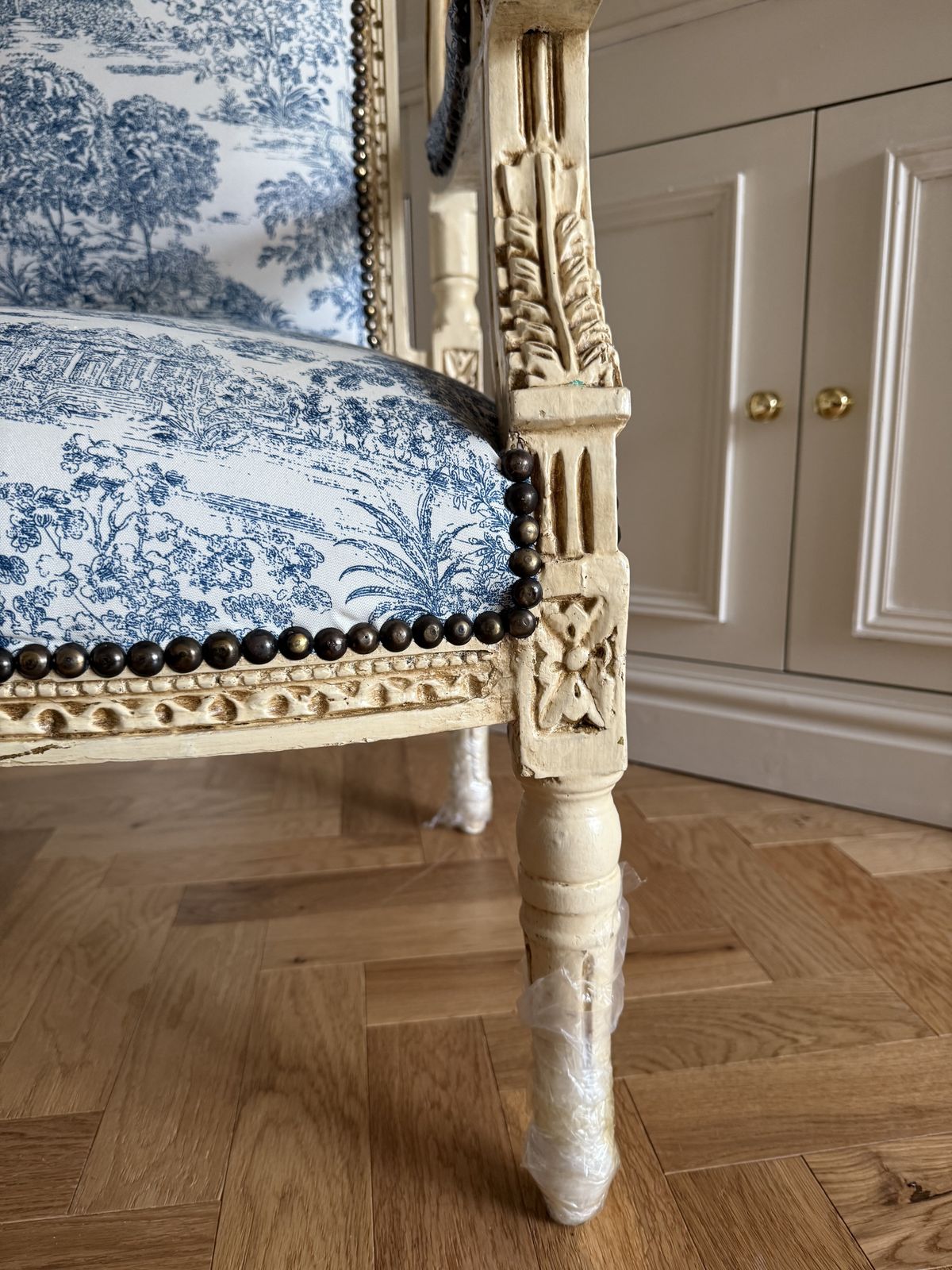 Beautiful French Empire Style Bedroom Chair photo vintage