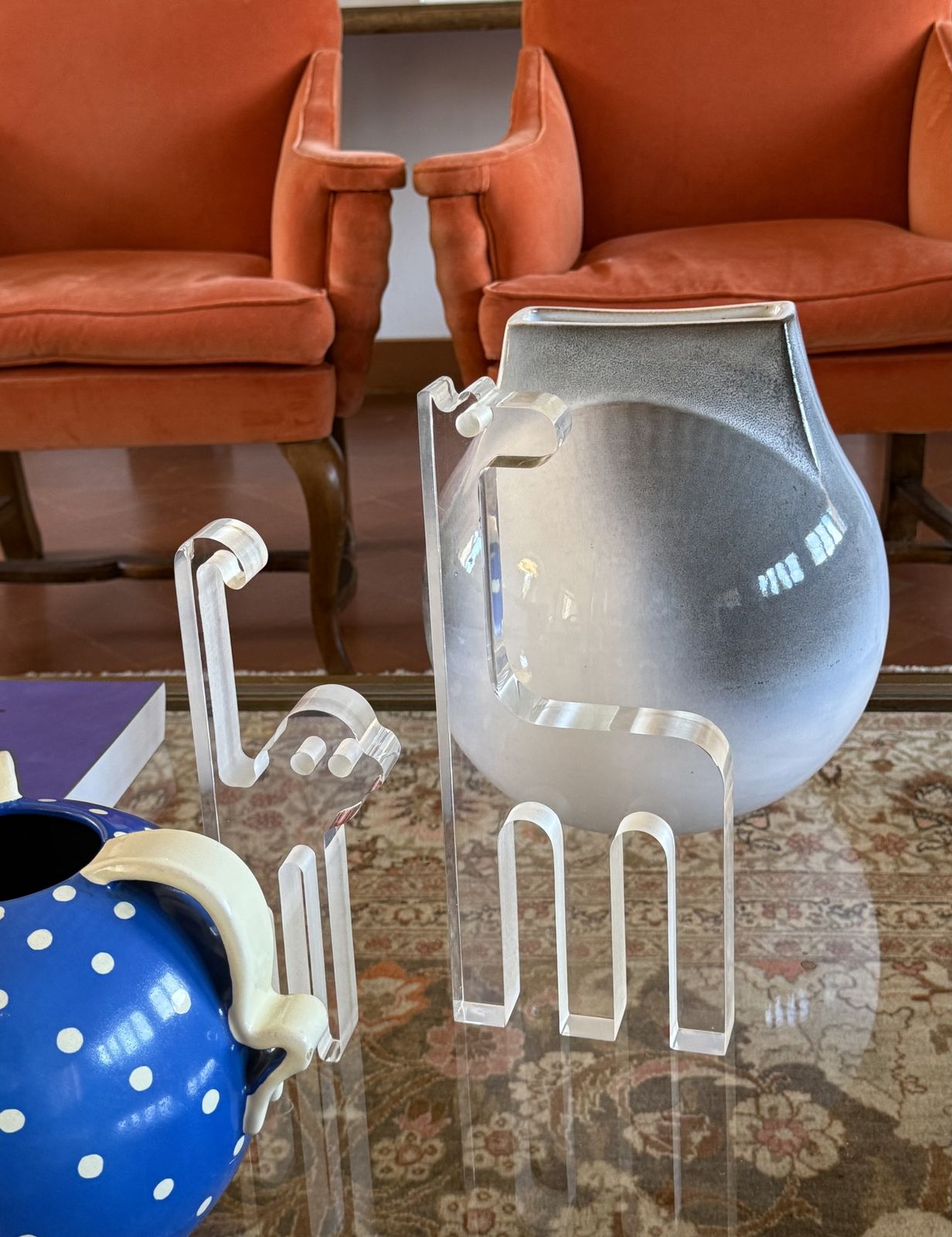 Silvio Russo, Lucite Monkey Sculpture, Guzzini Italy 1970s photo 300.0