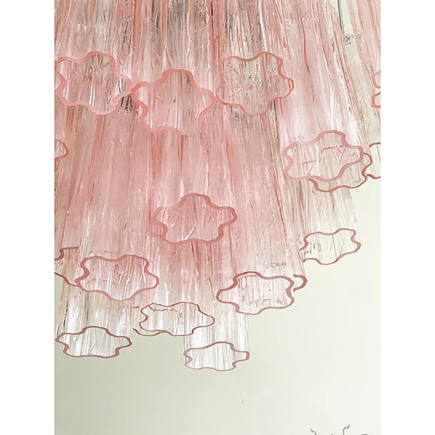 Contemporary Pink "Tronchi" Murano Glass Chandelier photo 9300.0