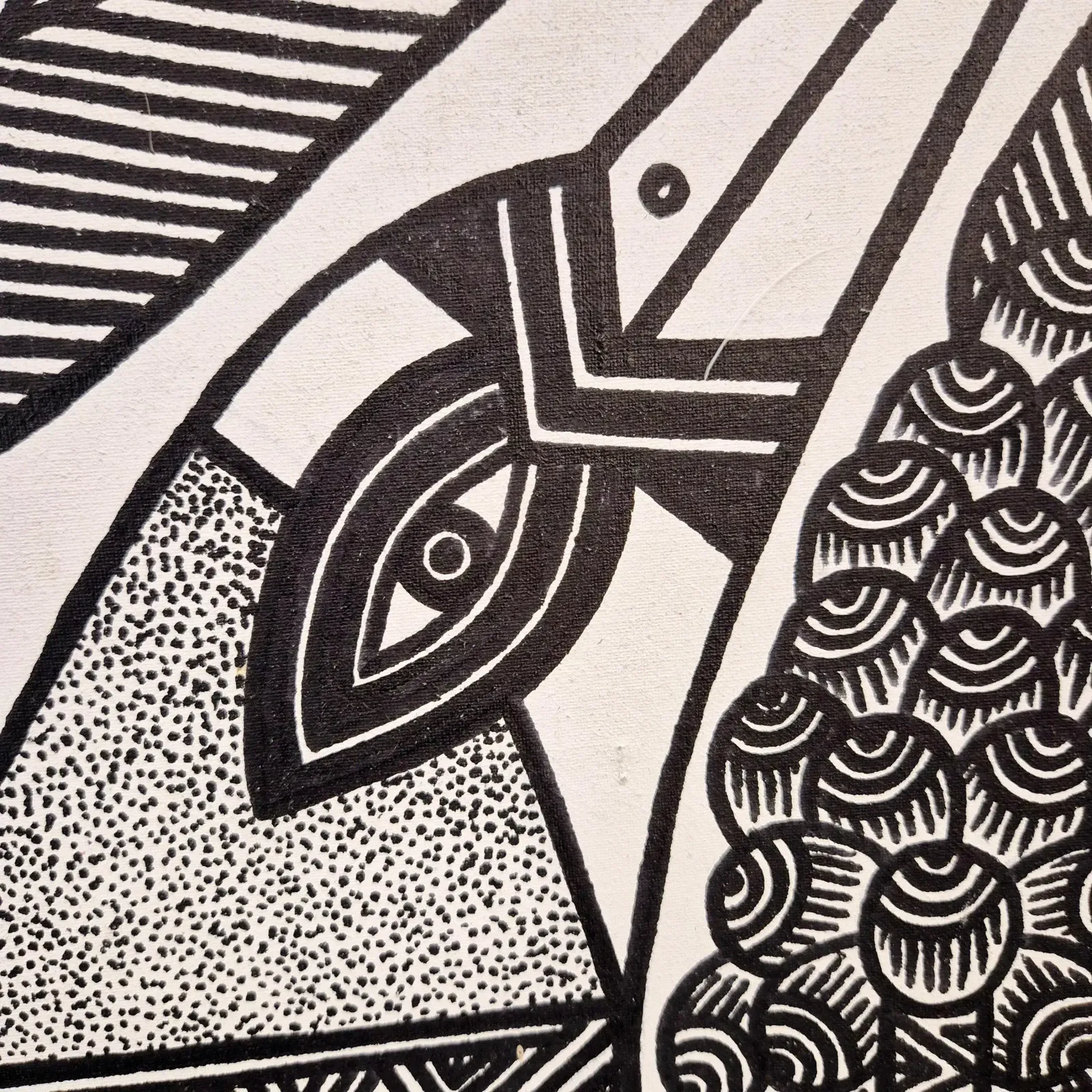 Birds Of Paradise, John Kauage, Acrylic On Canvas, Papua New Guinea, 2013 photo 1122.0