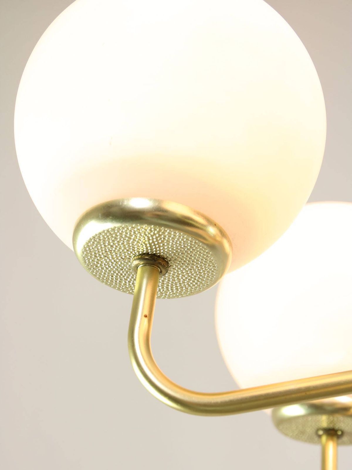 688.0 Mid Century Upward Sputnik Golden Chandelier, 60s photo