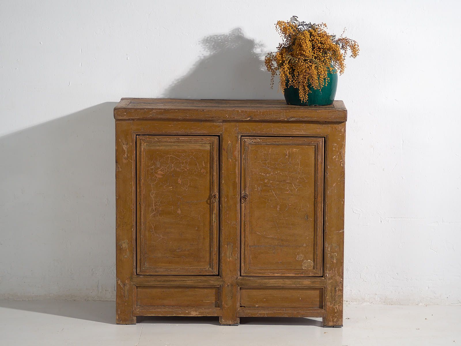 Antique Cabinet With Ochre Patina (C.1900) #11