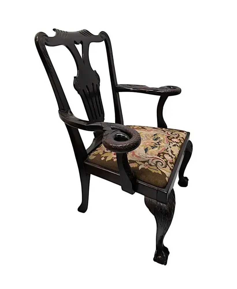 A Very Rare Irish 19th Century Armchair Attributed To 'Butlers' Of Dublin photo furniture