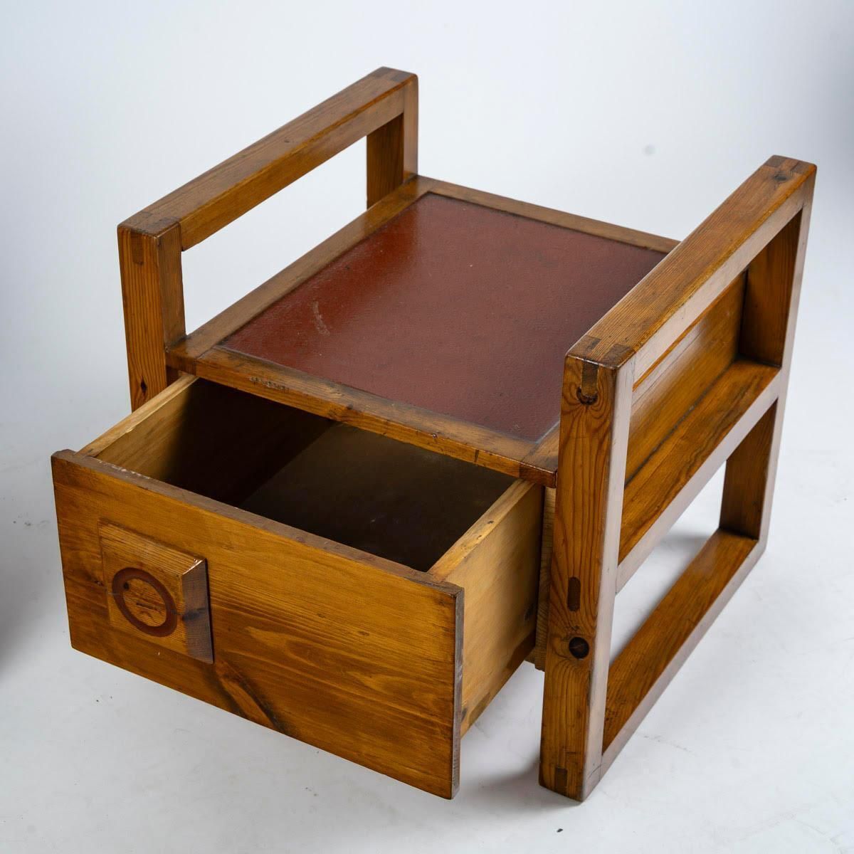Pair Of Wooden Bedside Tables From The 1960s. photo buy