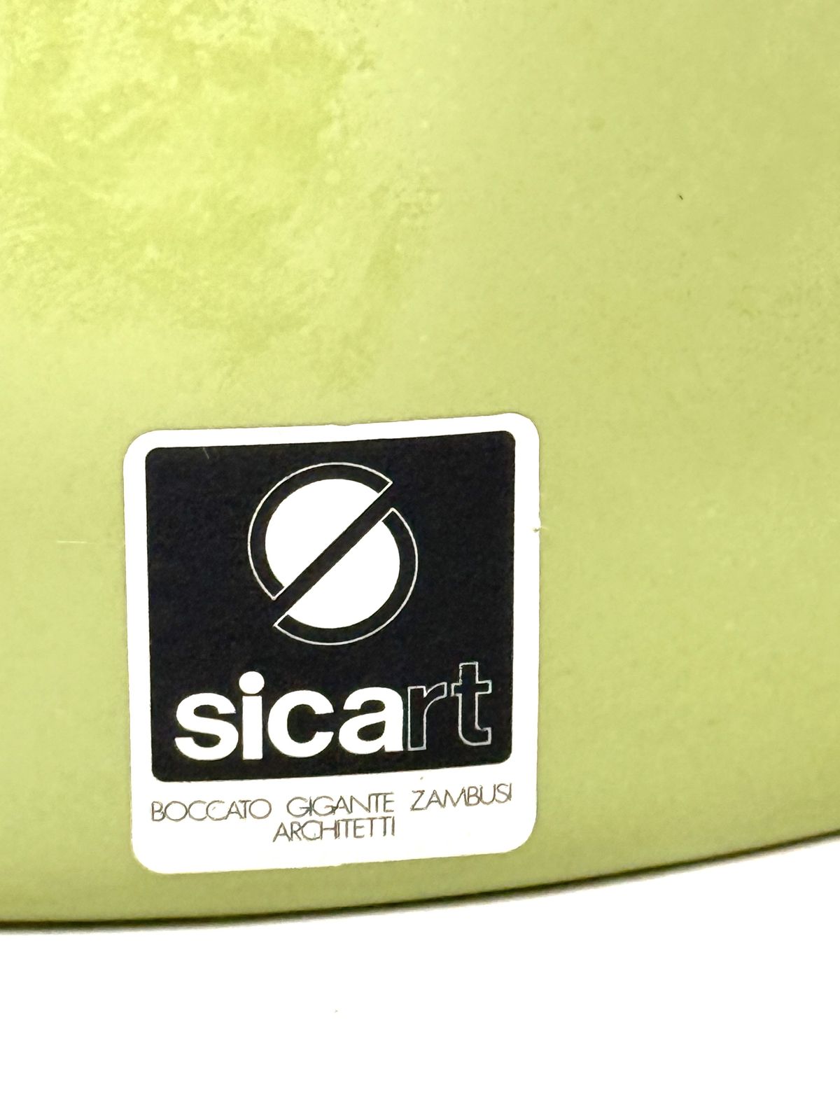 photo vintage Space Age Set Of 2 Green Ceramic Vide Poche, Sicart Italy Ca. 1970