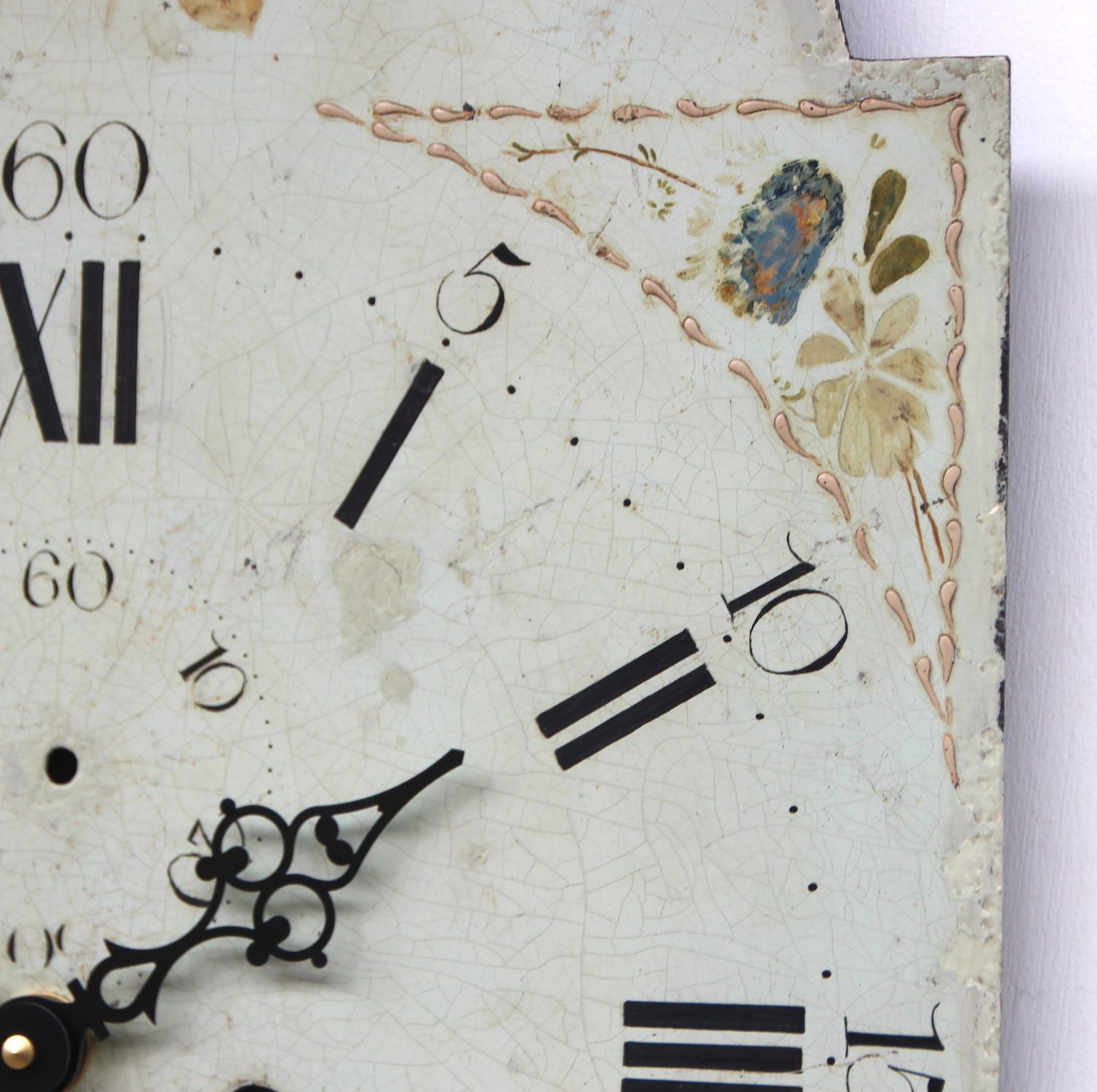 Original 18th Century Original Iron Grandfather/Longcase Clock Dial. Fully Guaranteed. photo for sale