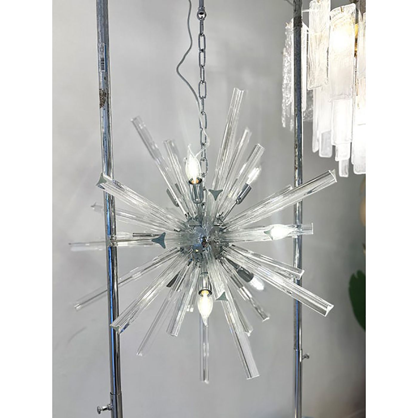 Sputnik “Triedro” Murano Glass Chandelier In Venini Style photo for sale