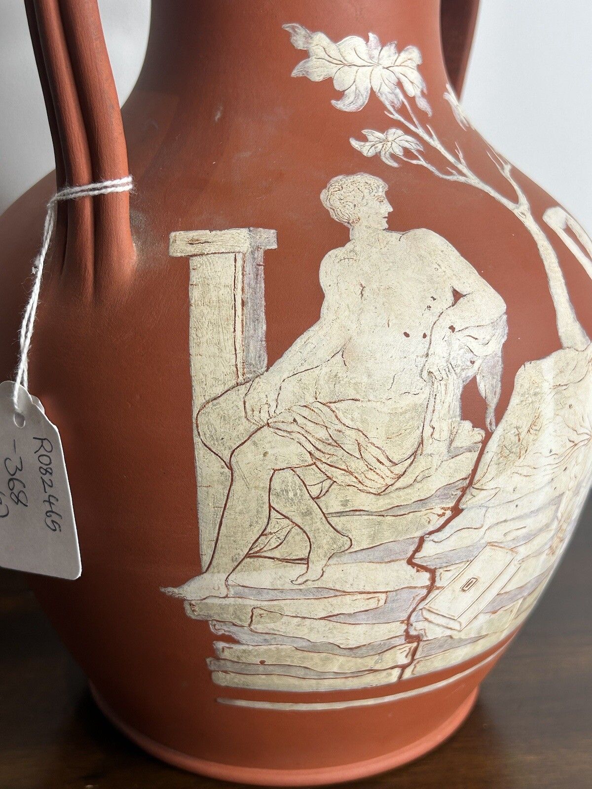Wedgwood Teracotta Portland Vase Painted Rosso Antico Encaustic Style photo buy