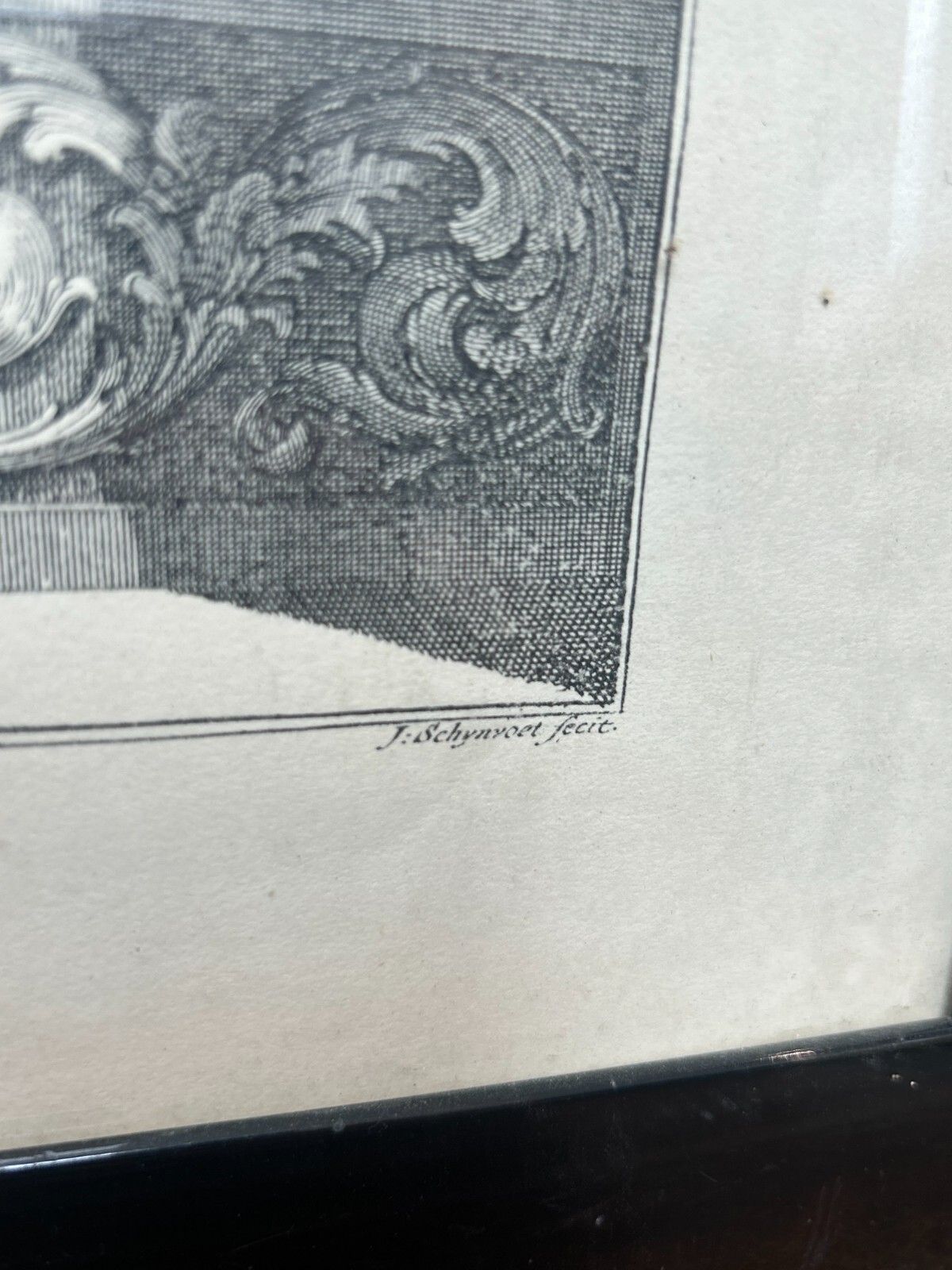 S. Schynvoets 18th Century Momumental Vase Etching Framed Museum Piece photo furniture