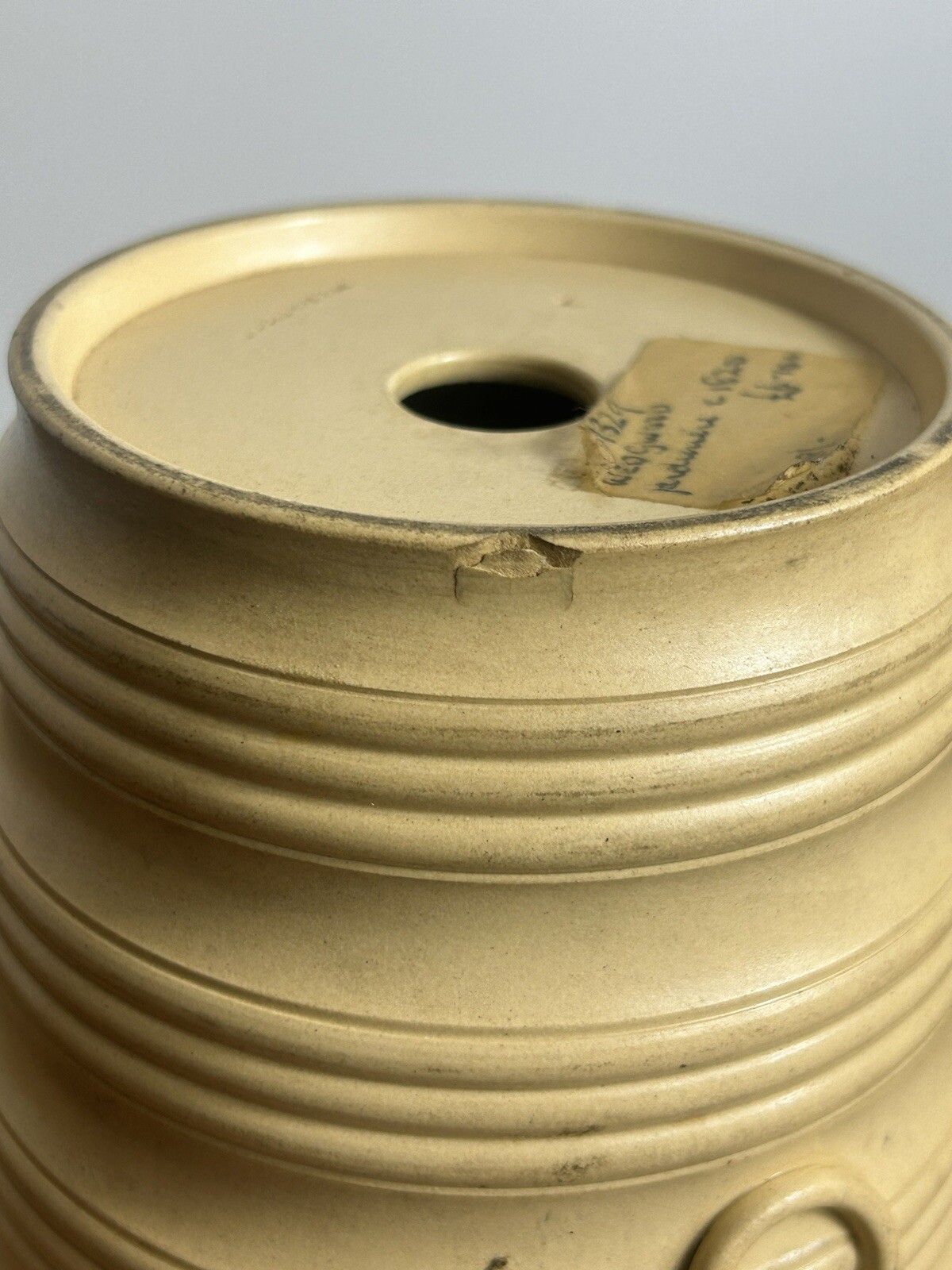 Wedgwood Caneware Yellow Drabware Pot Planter With Faux Handles Jardiniere photo vinterior