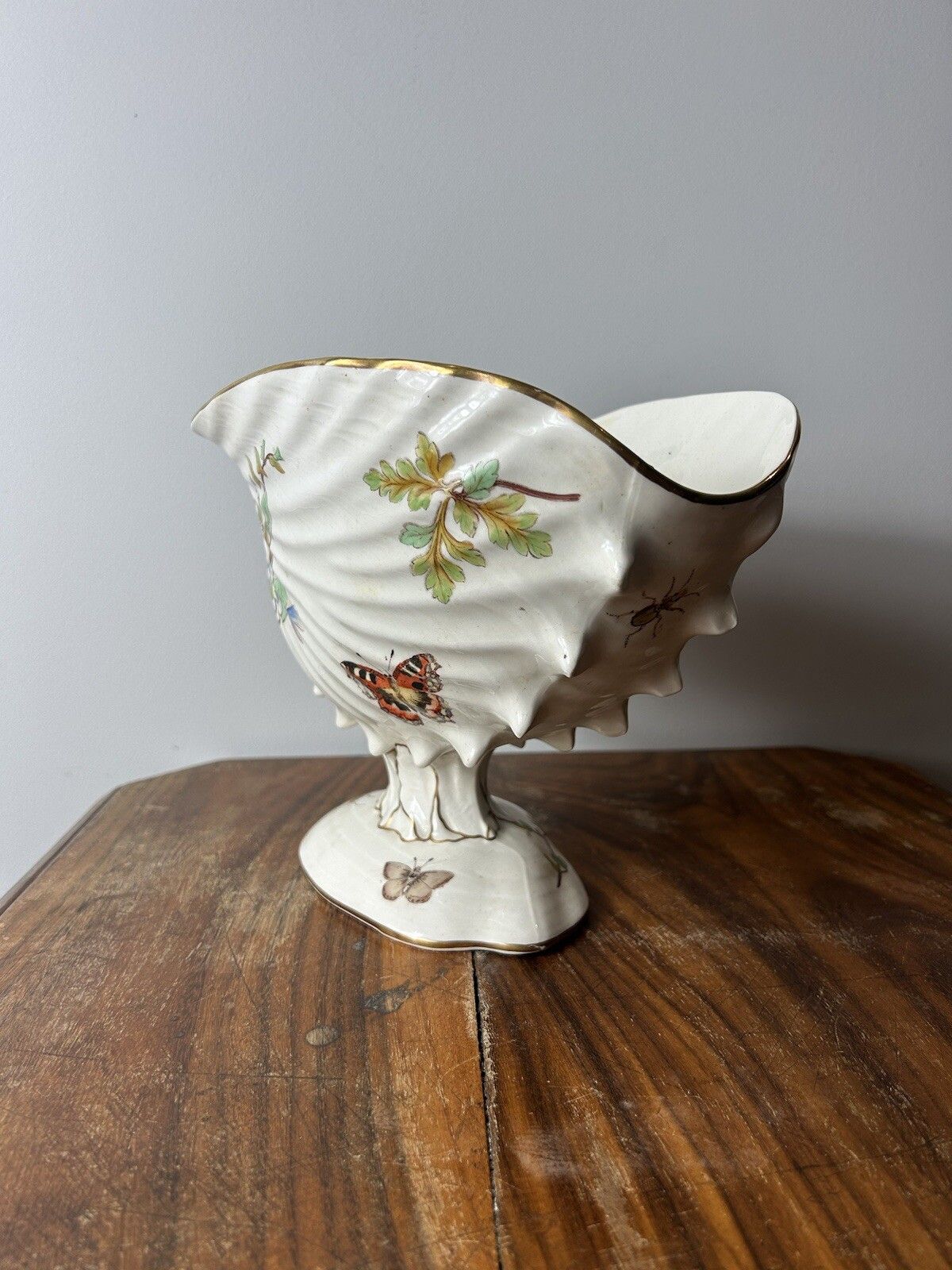 Wedgwood Nautilius Shell Tureen Centerpiece Compote Butterfly 19th C Porcelain photo 399.0