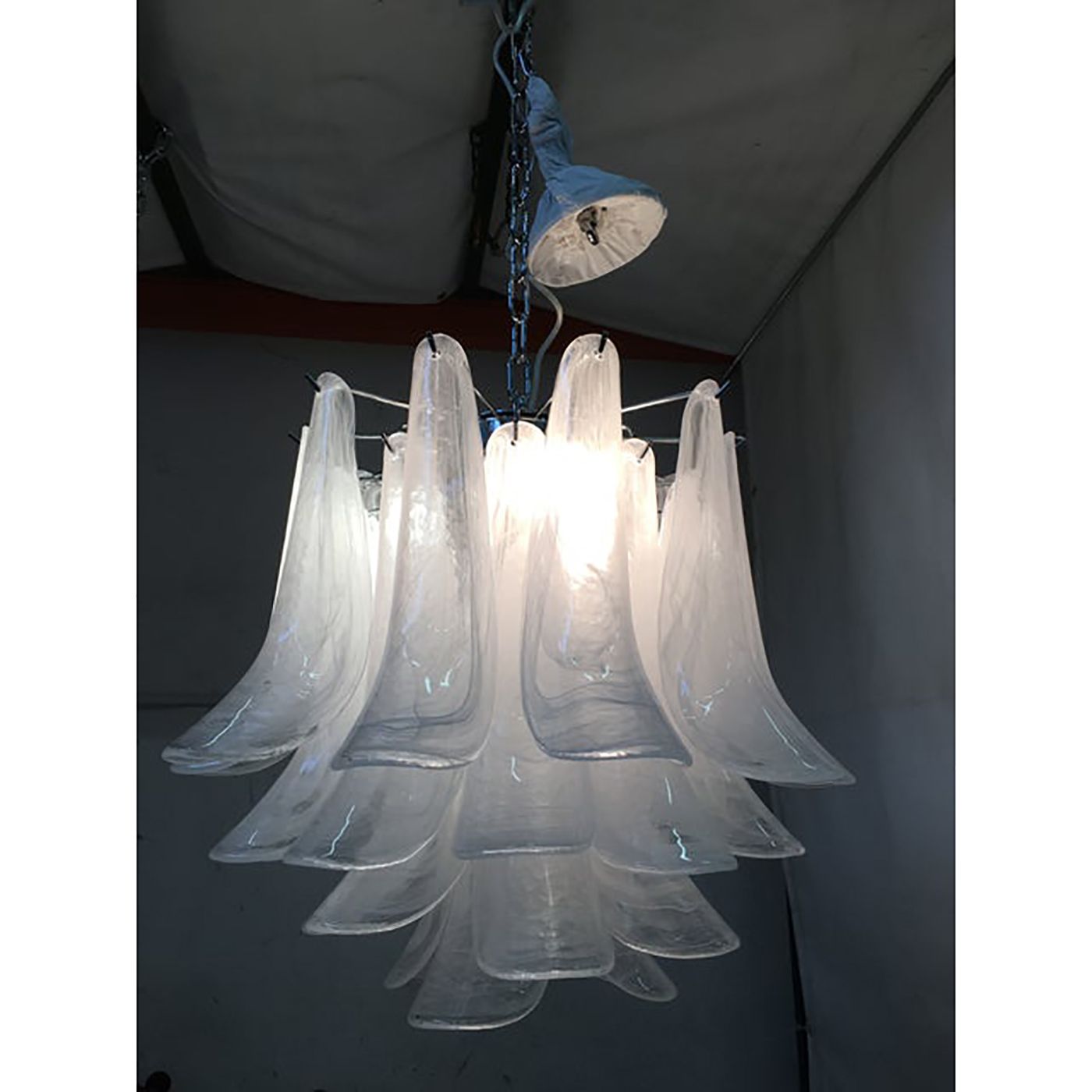 Murano Glass Sputnik Chandelier With Alabaster Italian Glass photo furniture