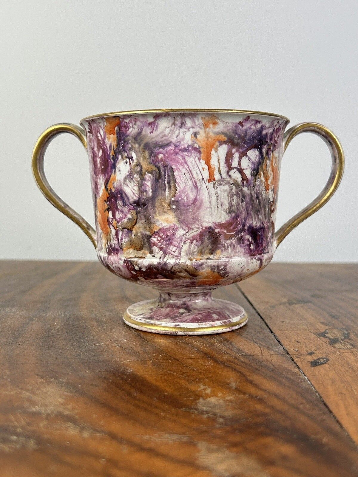 Wedgwood Moonlight Lustre Loving Cup 1820’s Georgian Porcelain