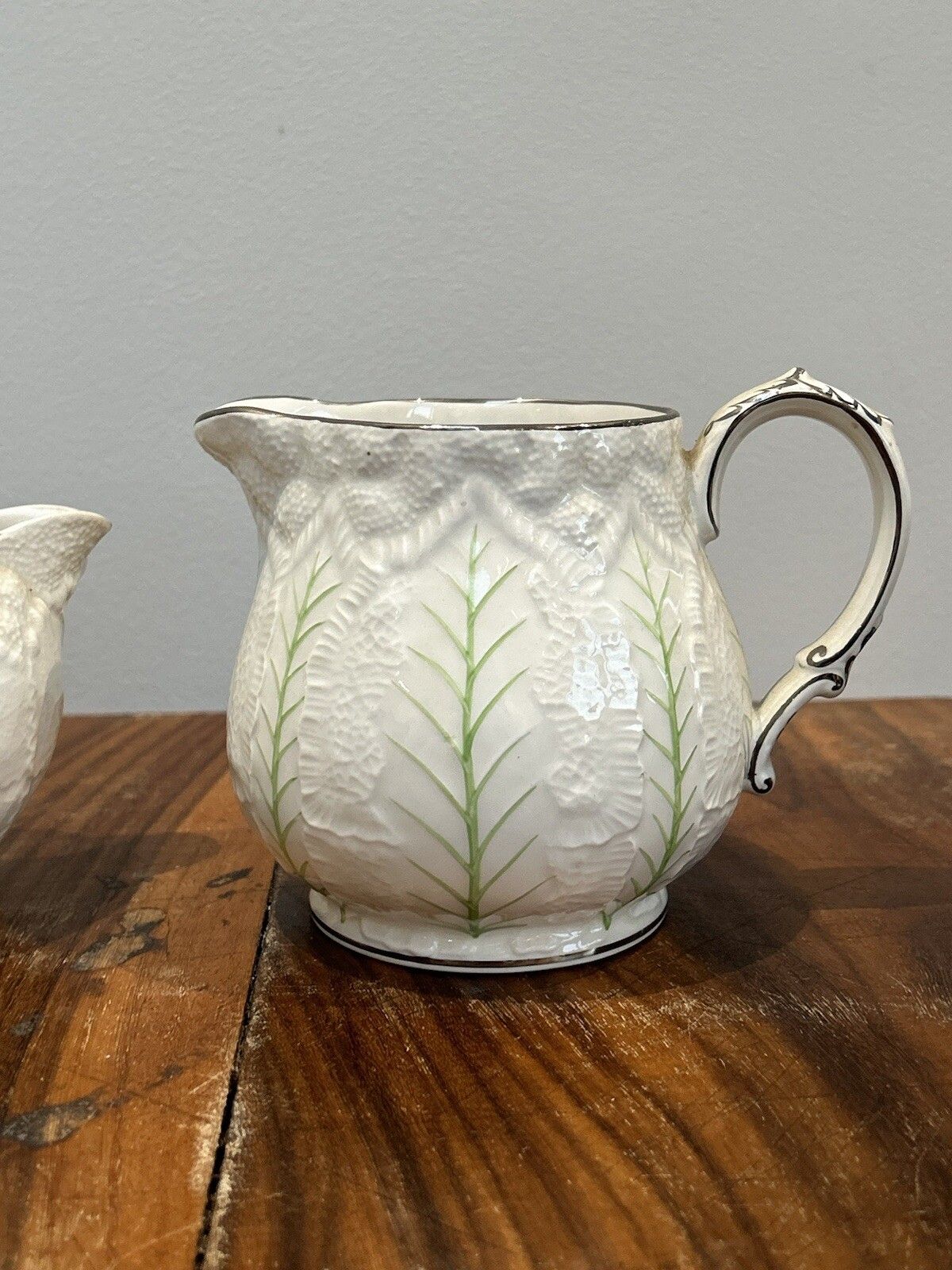 Wedgwood Porcelain Cabbage Cauliflower Jug Trio Tea Set photo buy