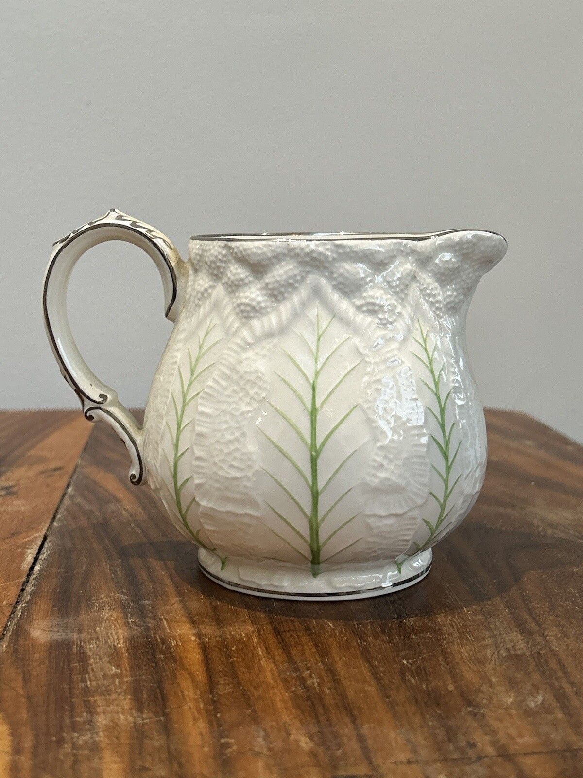 Wedgwood Porcelain Cabbage Cauliflower Jug Trio Tea Set photo vintage