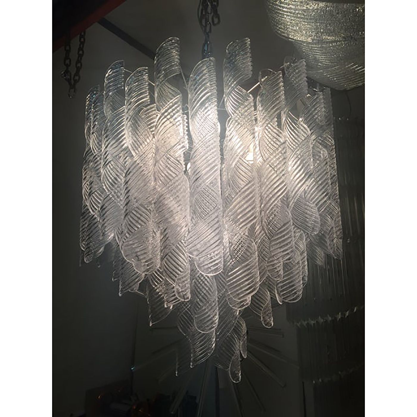Murano Glass Sputnik Chandelier With Swirling Italian Glass photo buy