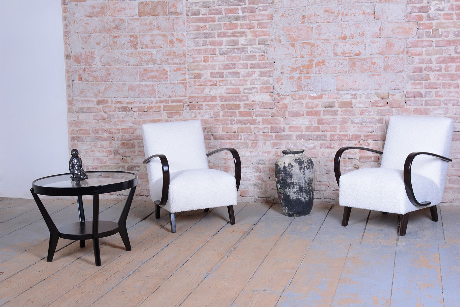 Restored Art Deco Armchairs, By J. Halabala, Up Závody, Model C, Czech, 1940s photo buy