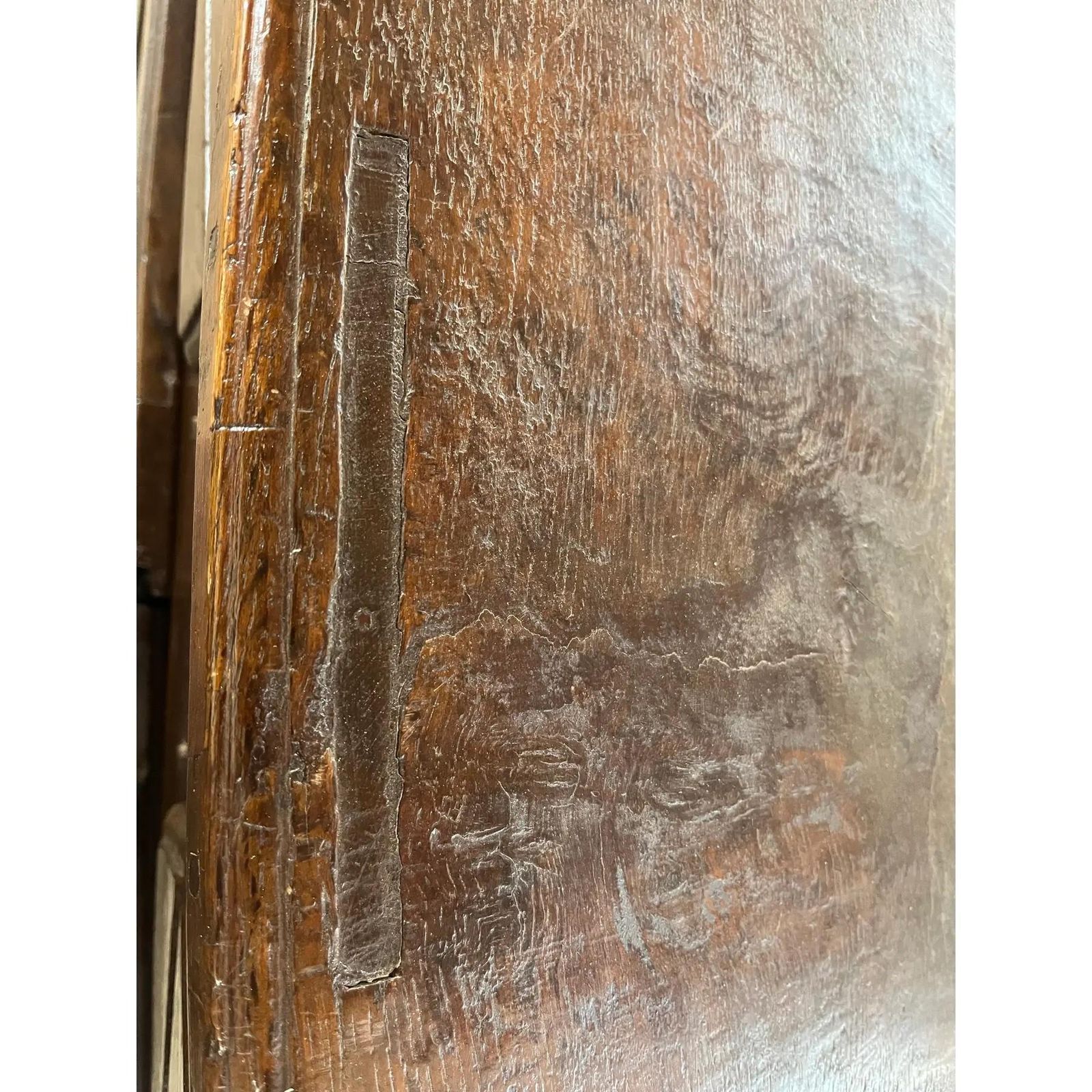 French Louis XV Oak Buffet photo vintage