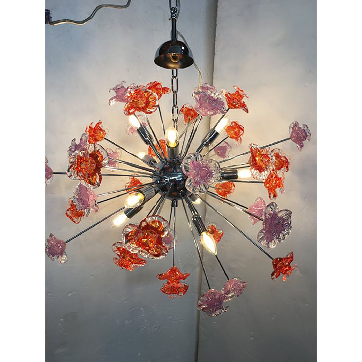 Murano Glass Flowers Italian Sputnik Chandelier photo furniture