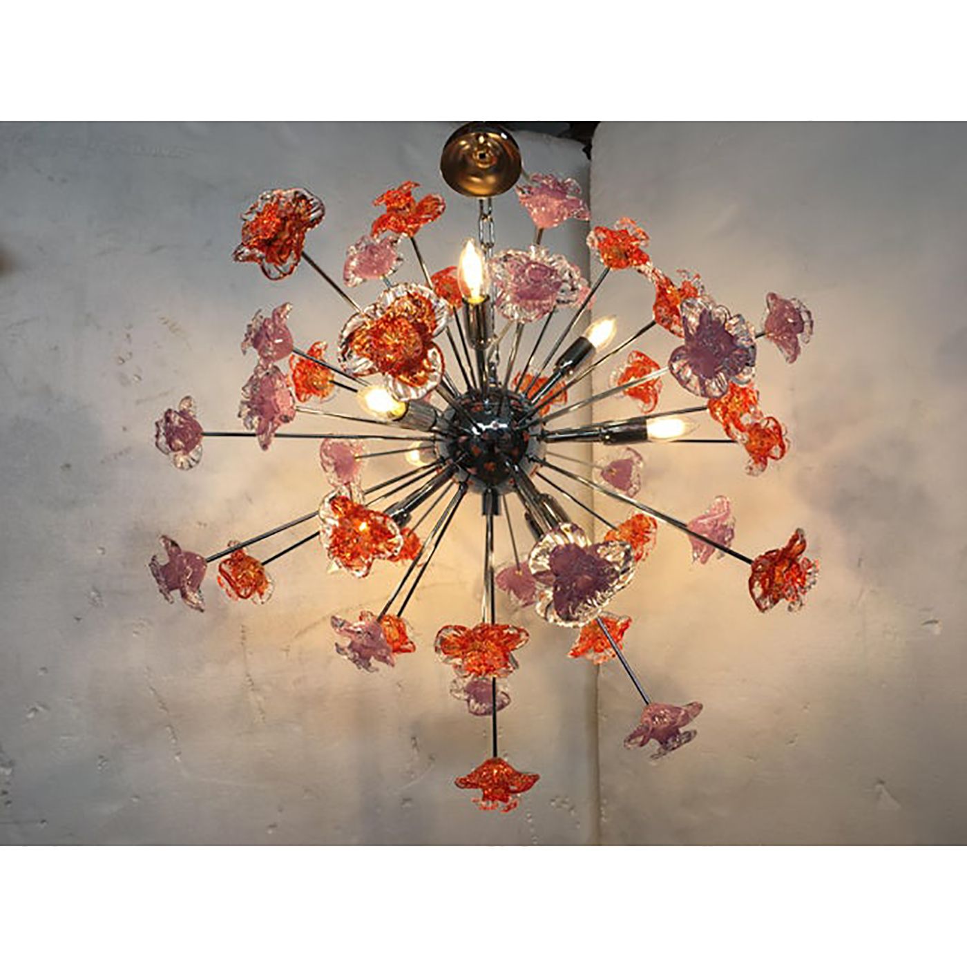 Murano Glass Flowers Italian Sputnik Chandelier photo 8800.0