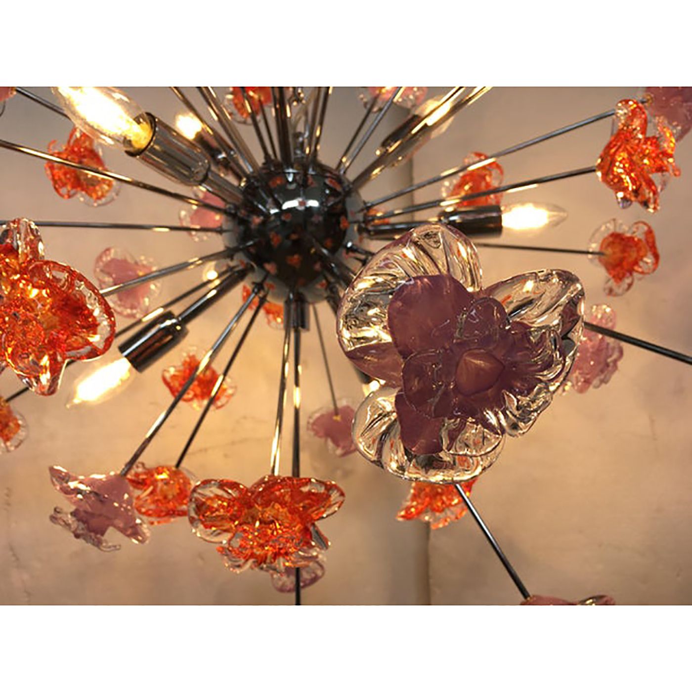 Murano Glass Flowers Italian Sputnik Chandelier photo vinterior