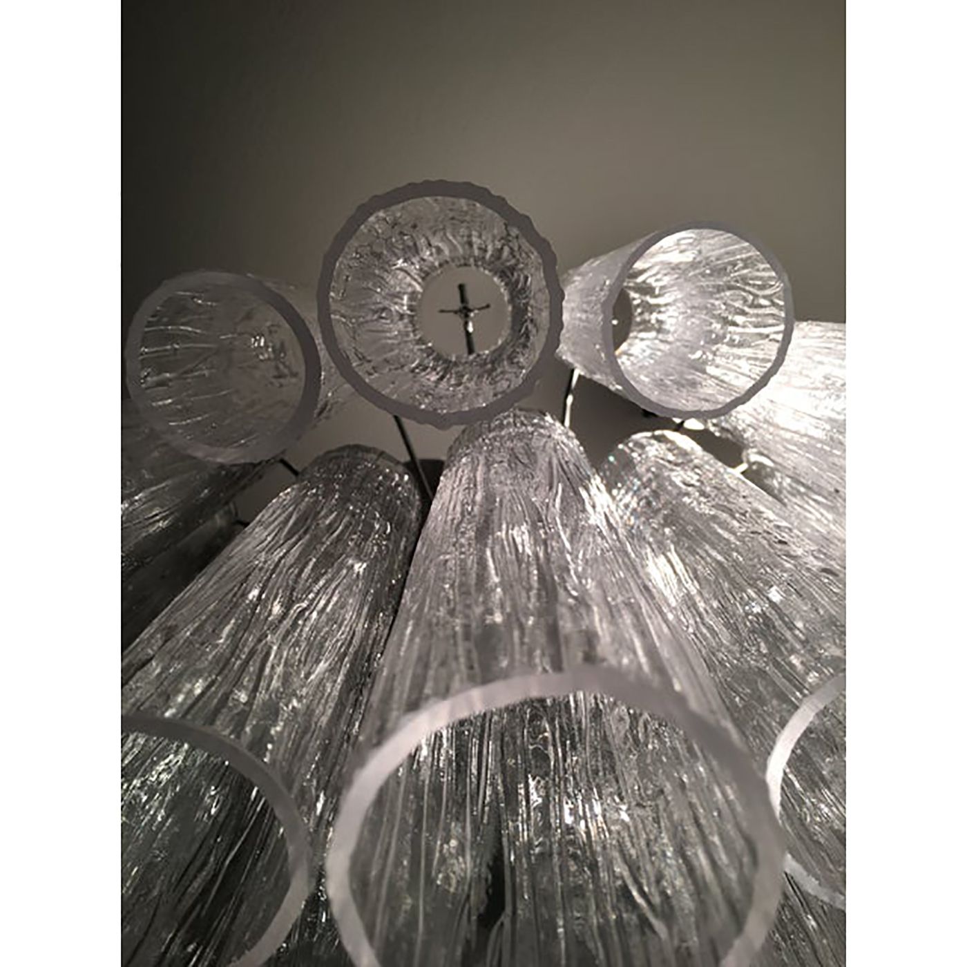 Murano Glass Sputnik Chandelier With "Corteccia" Tubes Italian Glass photo 8800.0