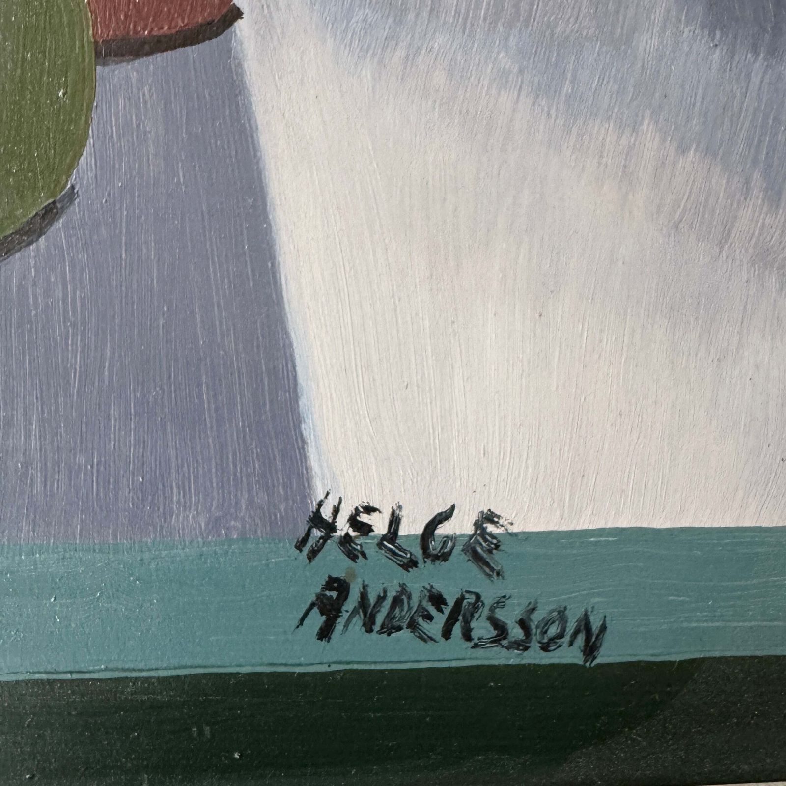 Palette And Petals. Vintage Mid Century Swedish Oil Painting. photo for sale
