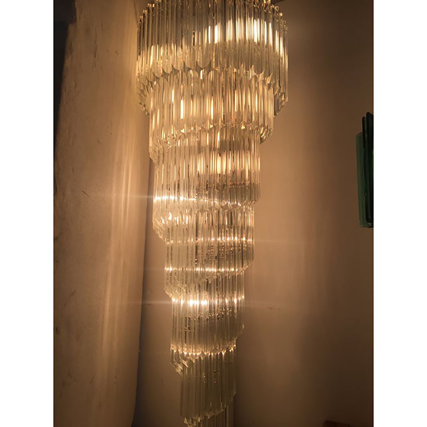 Murano Glass Sputnik Quadriedro Spyral Italian Chandelier photo furniture