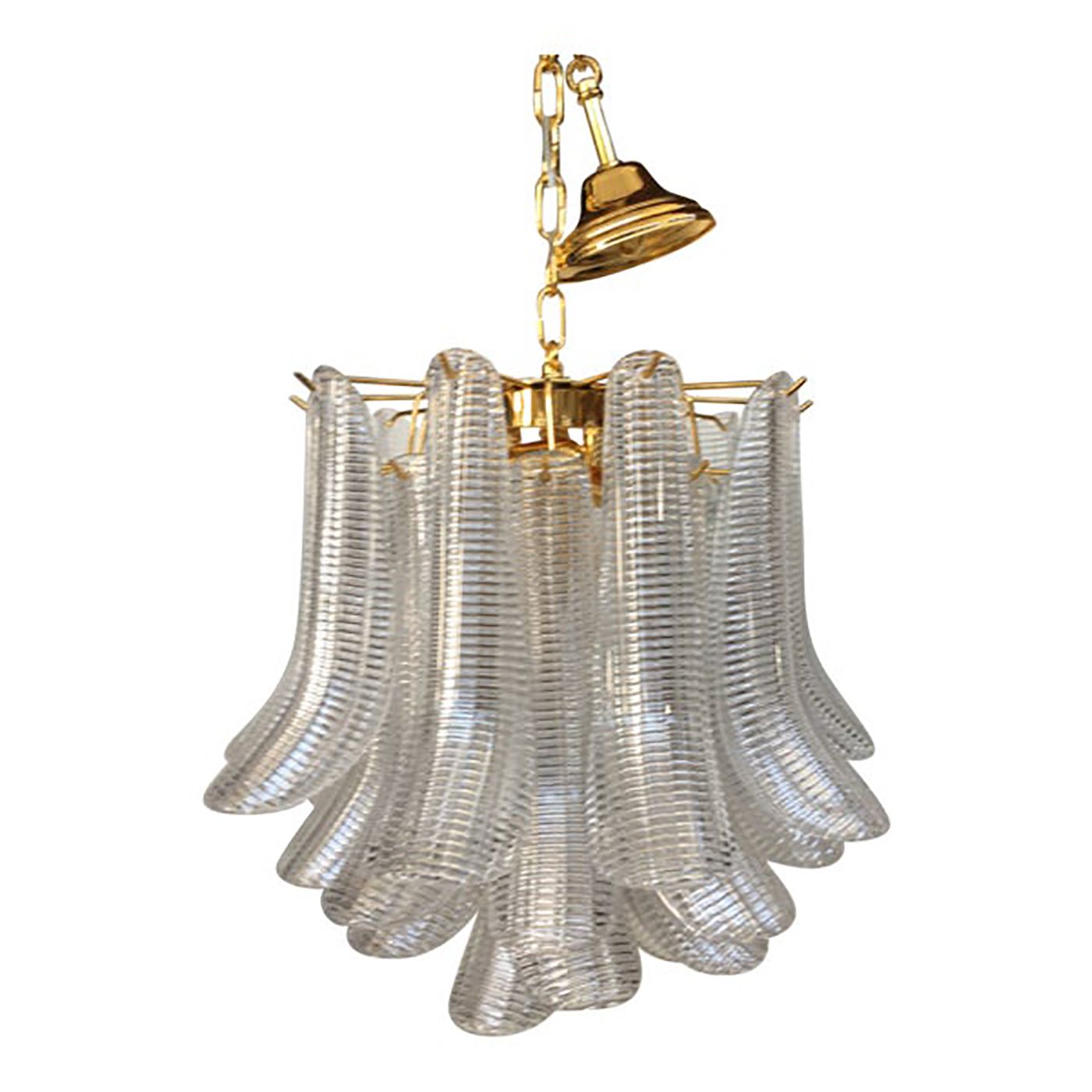 Contemporary Murano Glass "Sella" Chandelier With A Gold 24k Metal Frame photo 4800.0