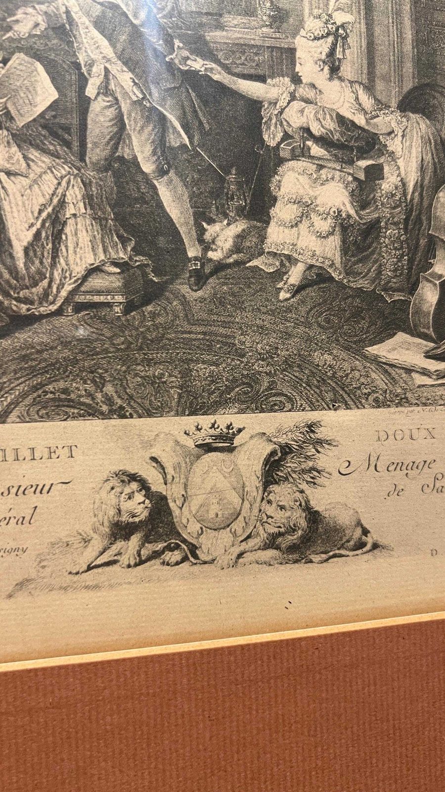 18th Century Engraving ‘La Billet Doux’ After Lavreince, Engraved By De Launay photo Art