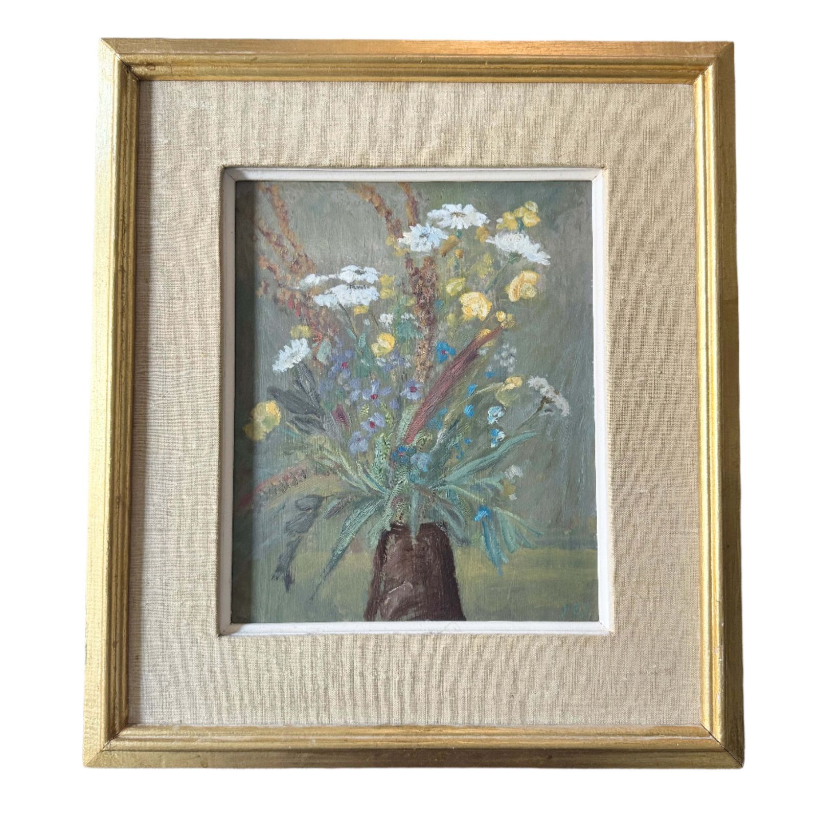 Summer Bouquet. Vintage Swedish Oil Painting.