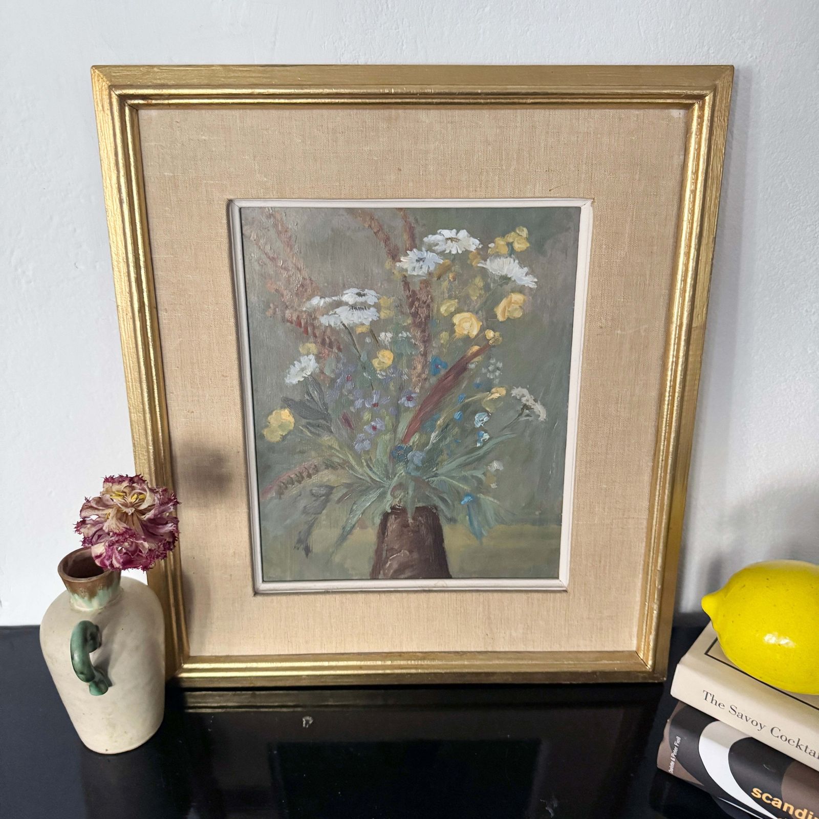 Summer Bouquet. Vintage Swedish Oil Painting. photo 110.0