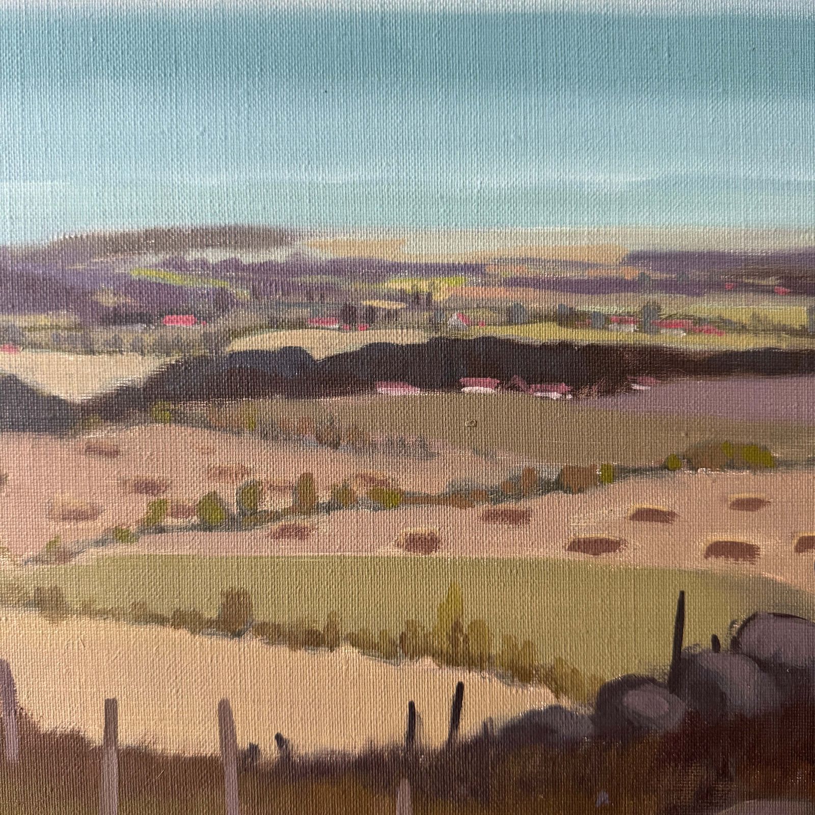 View Over Vitemölla, Skåne. Vintage Swedish Oil Painting. photo for sale