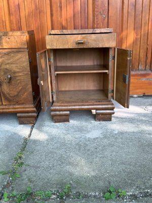 Austrian Art Deco Chests In Walnut Veneer, 1920s, Set Of 2 photo vinterior